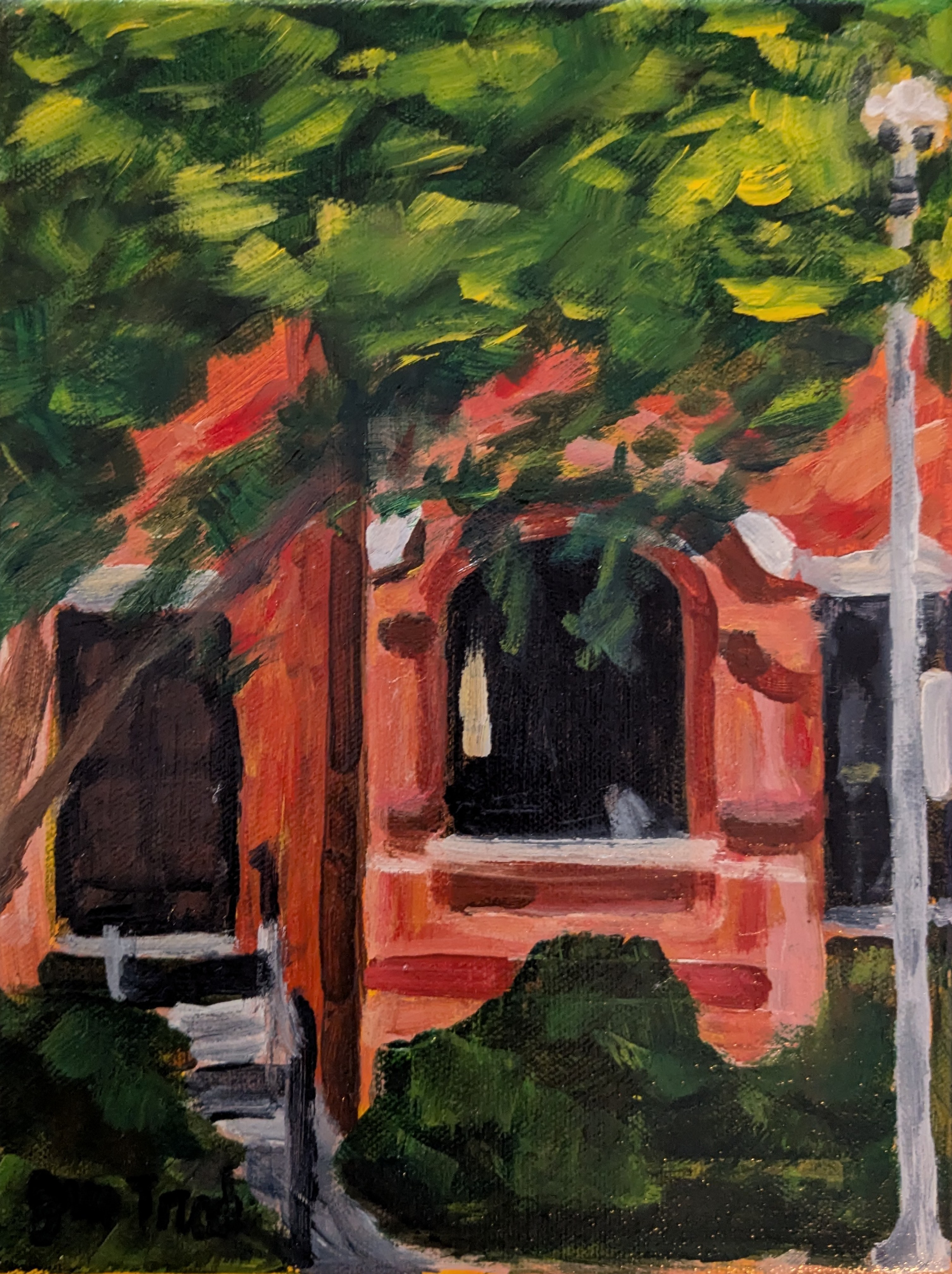 Capitol Hill Row Houses #2 and #3, (two 10" x 8" x 0.75" canvases)