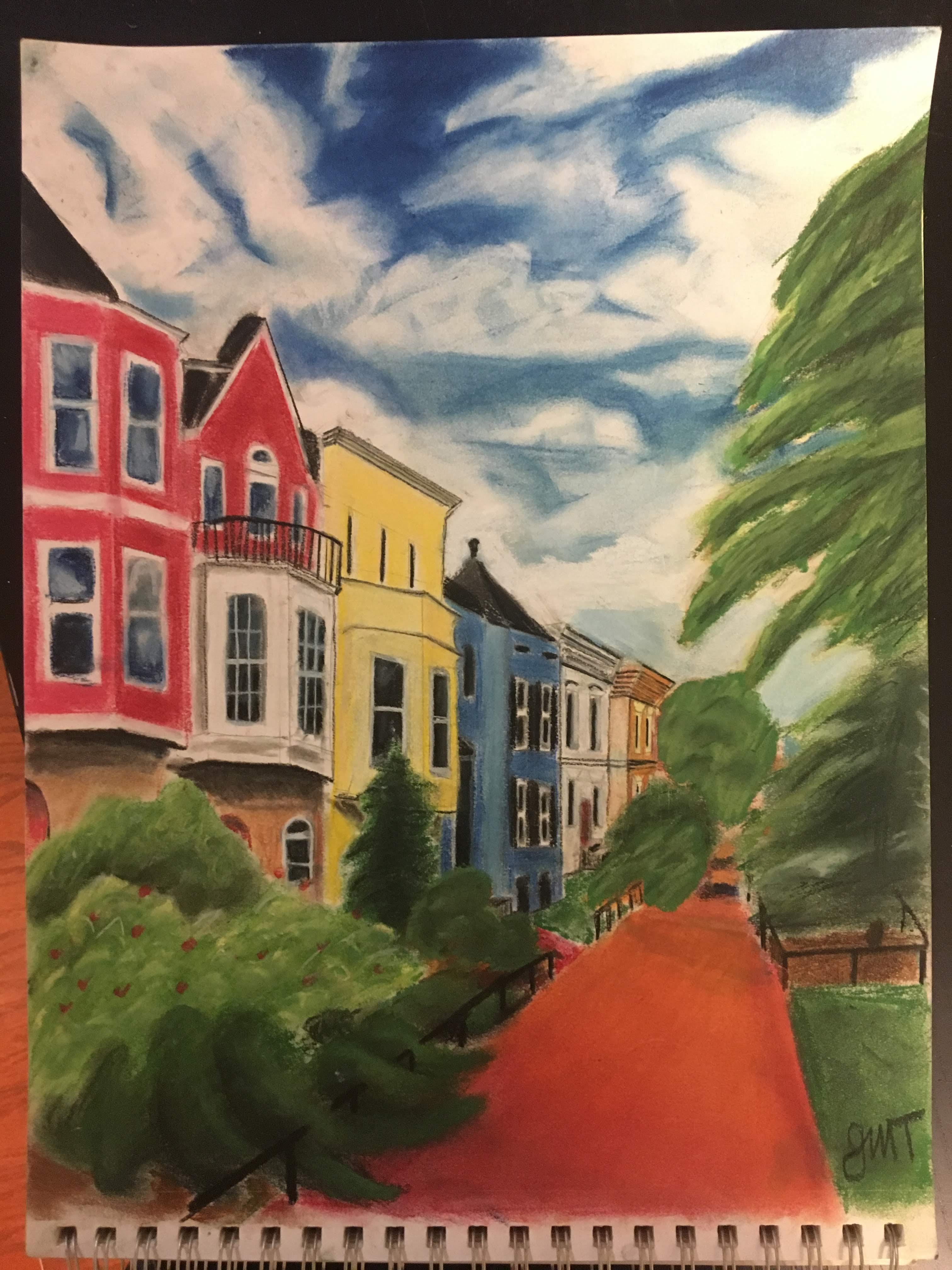 Colorful Capitol Hill (14" x 11")