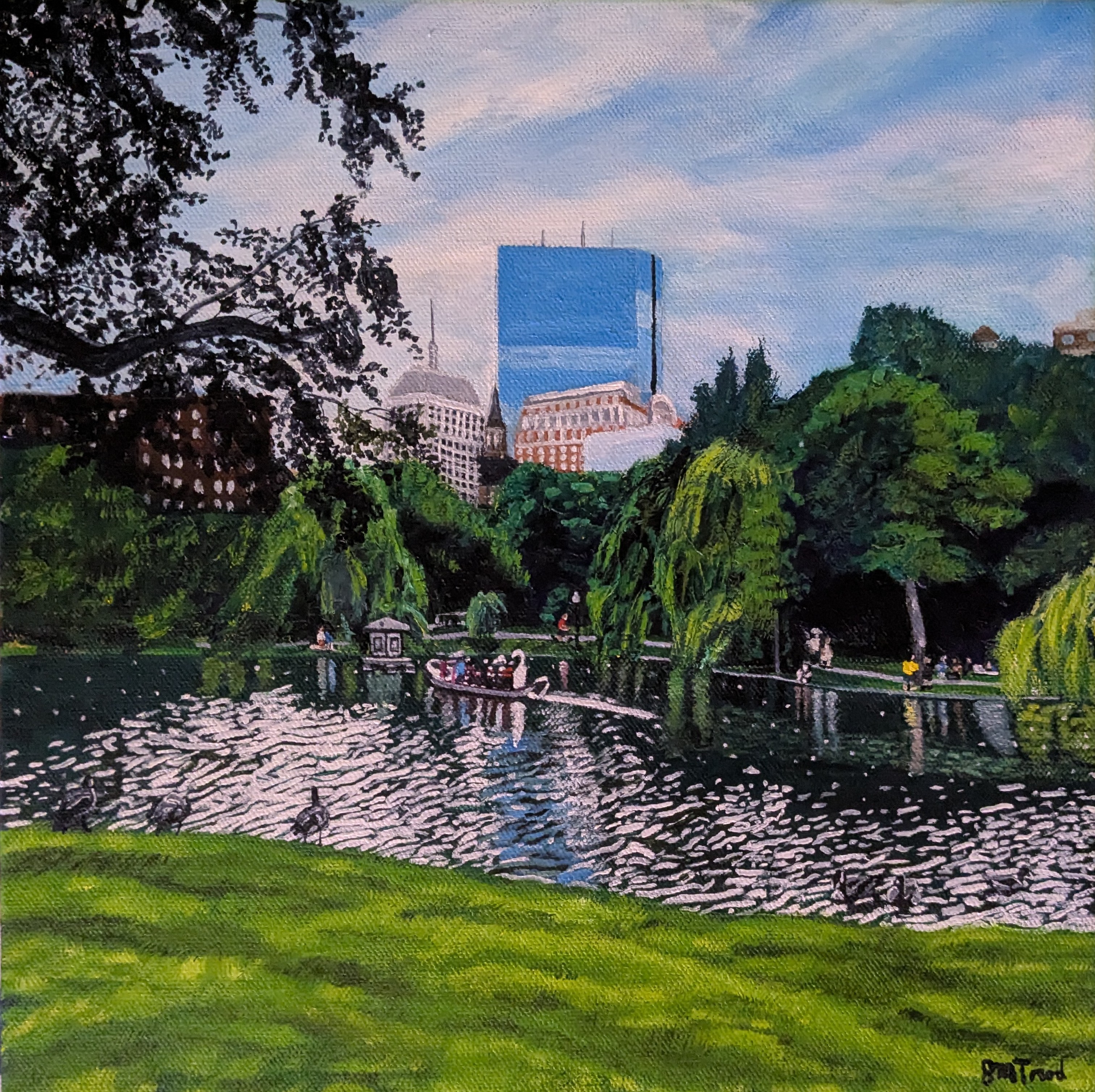 Boston Public Garden (12" x 12" x 1.5")
