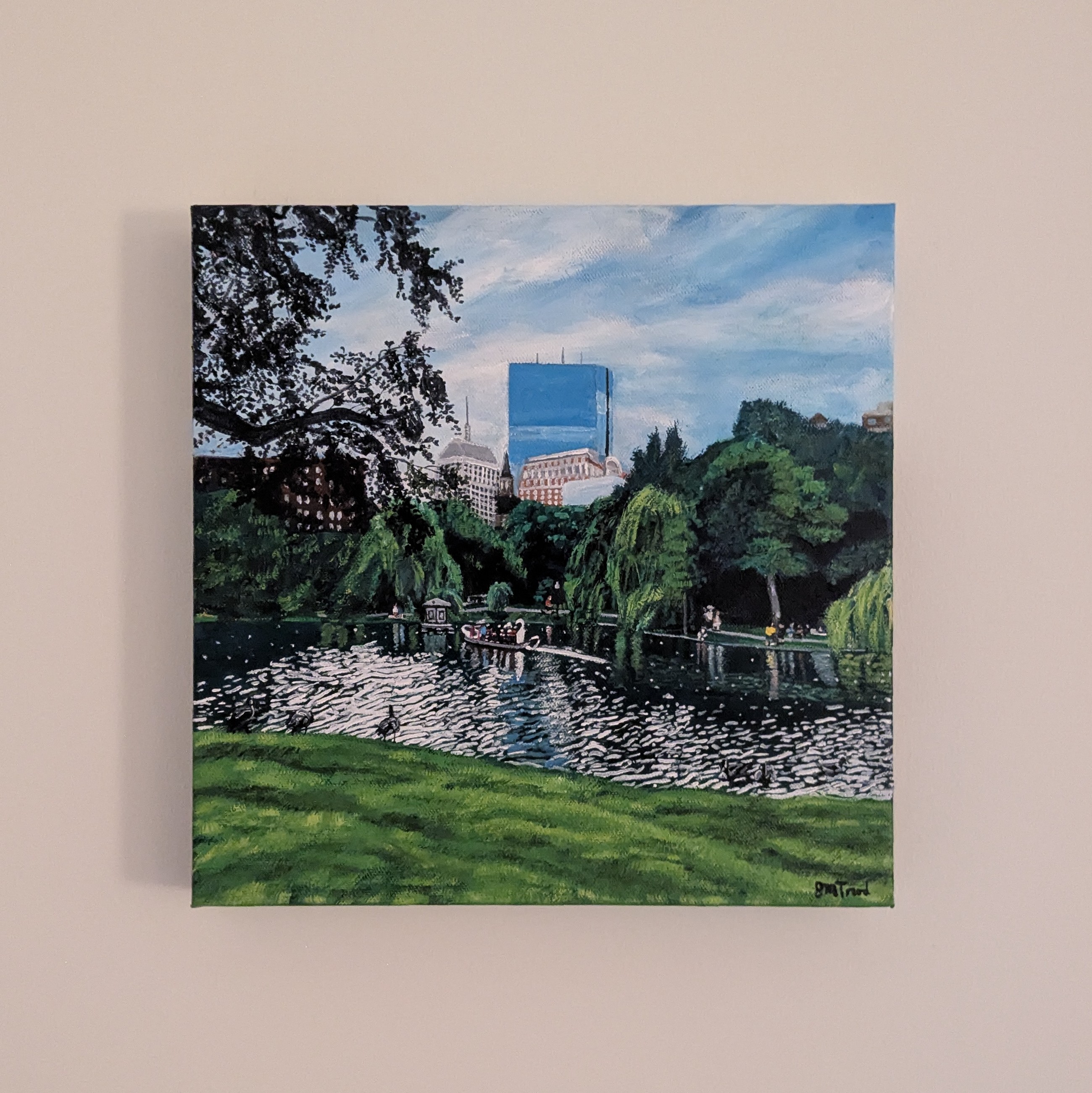 Boston Public Garden (12" x 12" x 1.5")