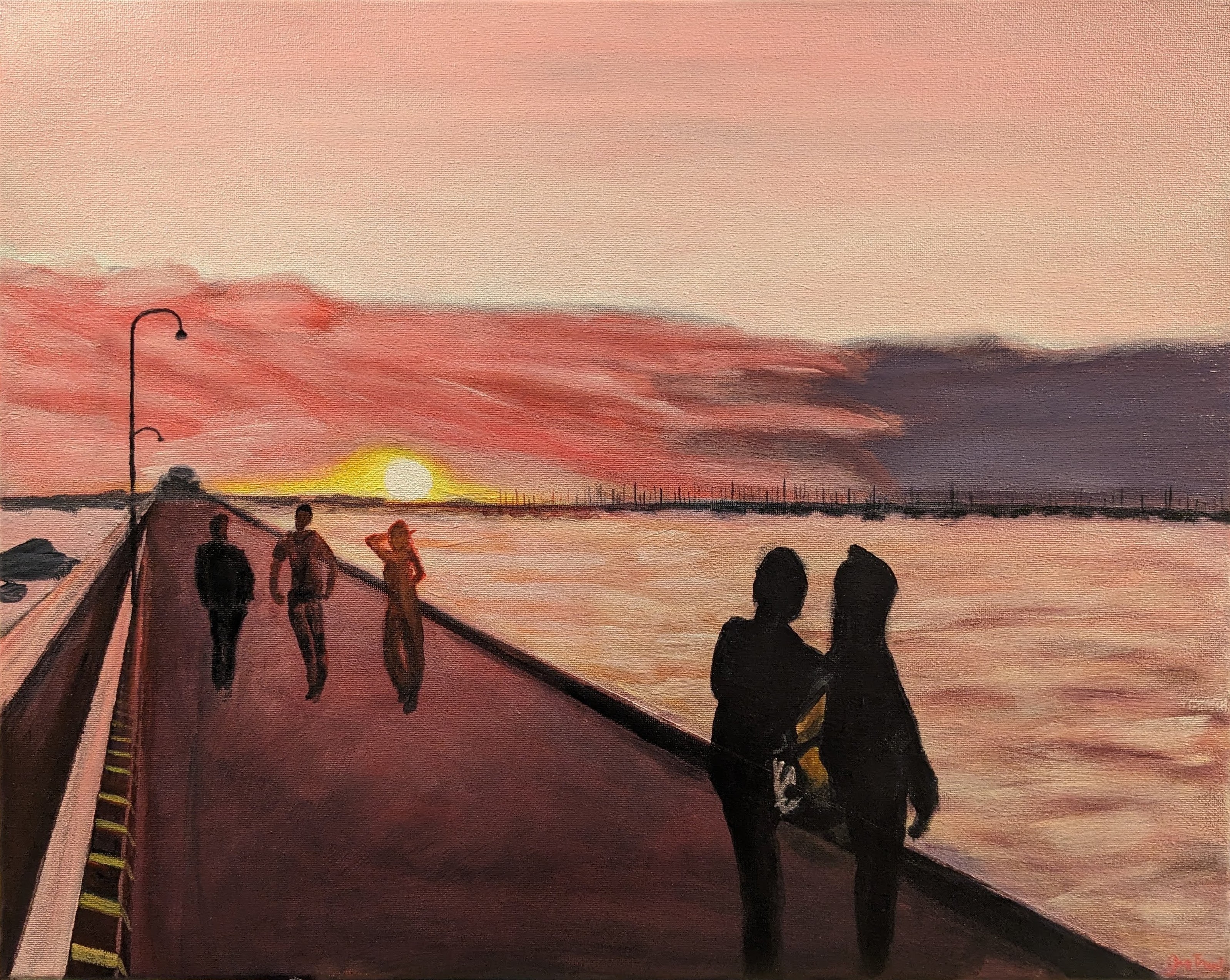 Sunset Down Under (16" x 20" x 0.75")