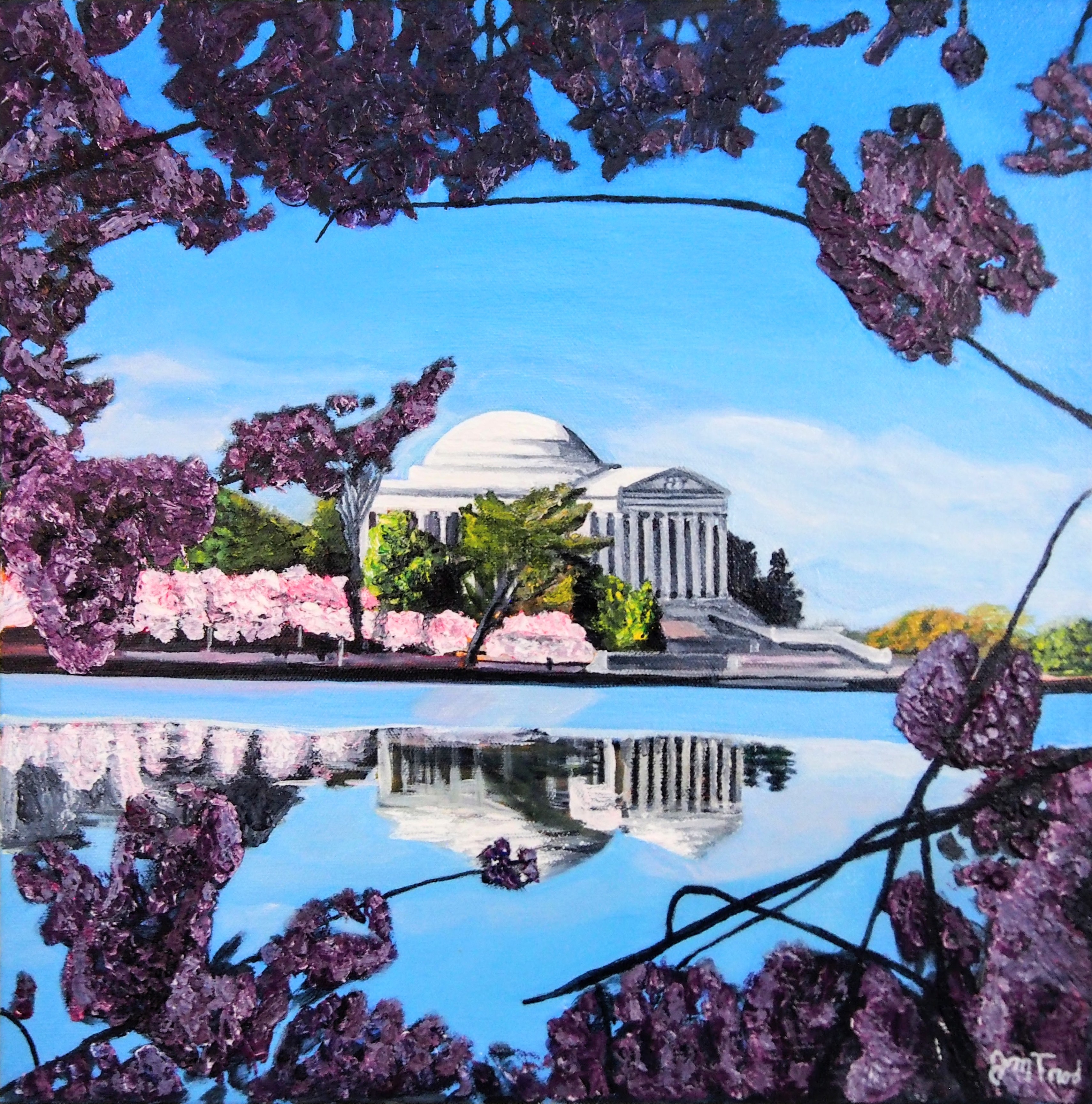 Peak Bloom at Tidal Basin (16" x 16" x 1.5")