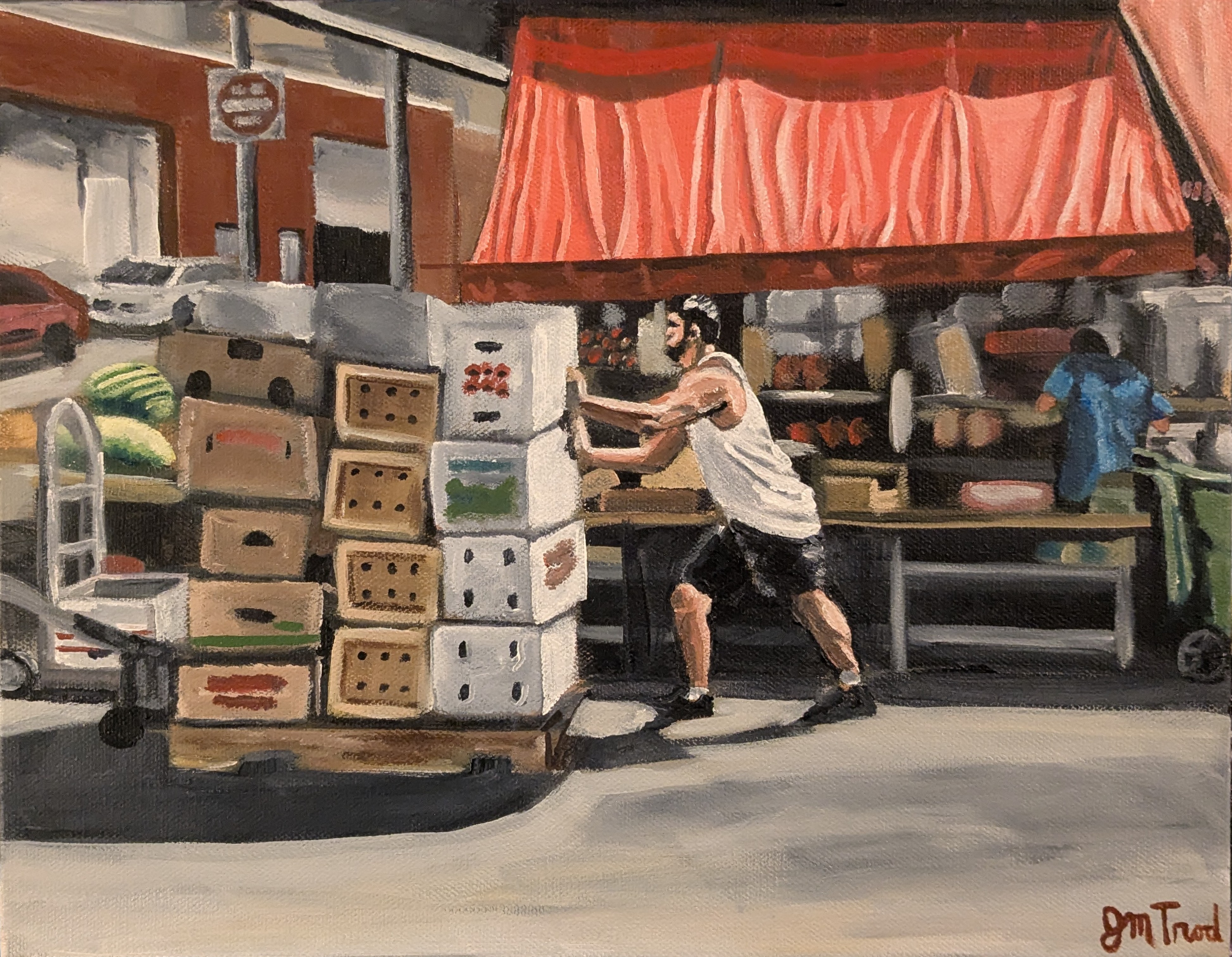 The Italian Market (11" x 14" x 0.75")