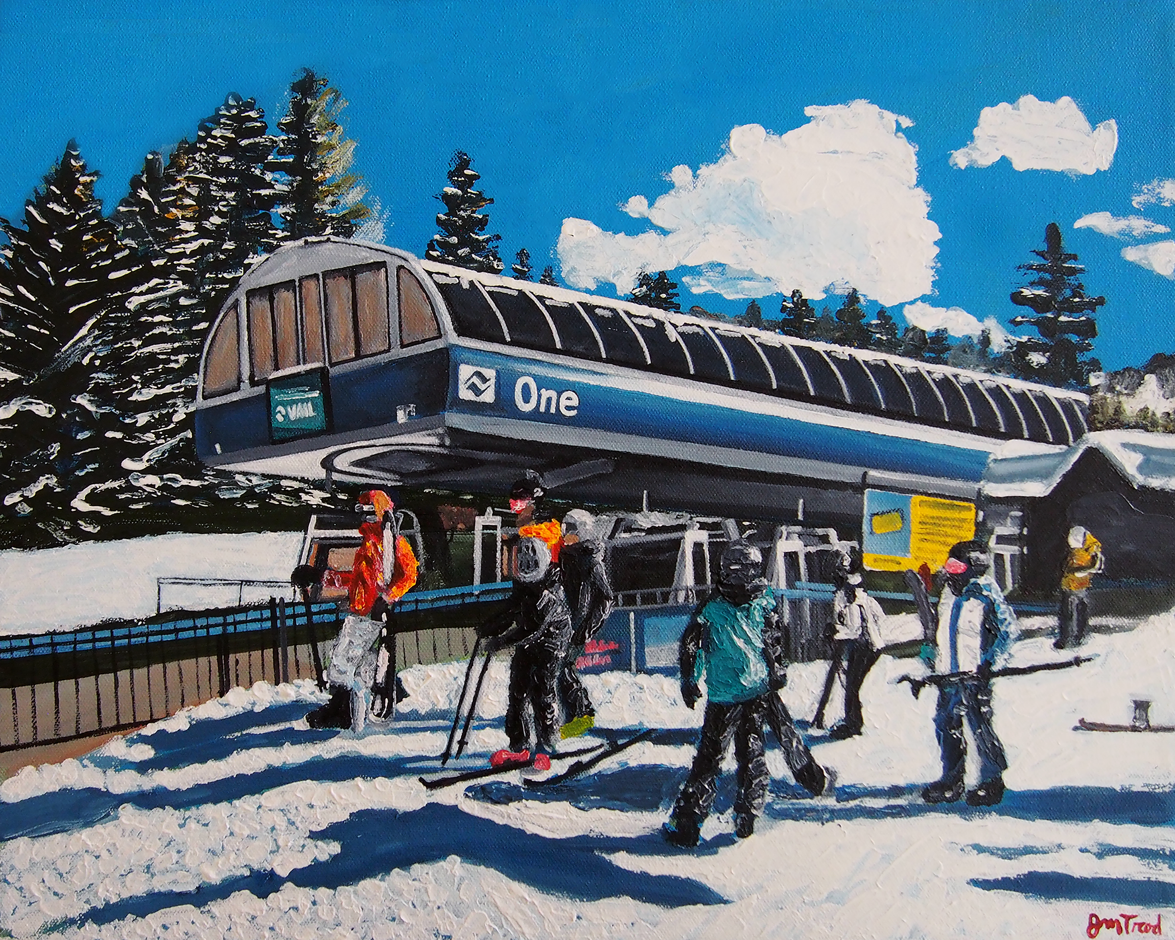 Too Skewl for Ski Cool (16" x 20" x 0.75")
