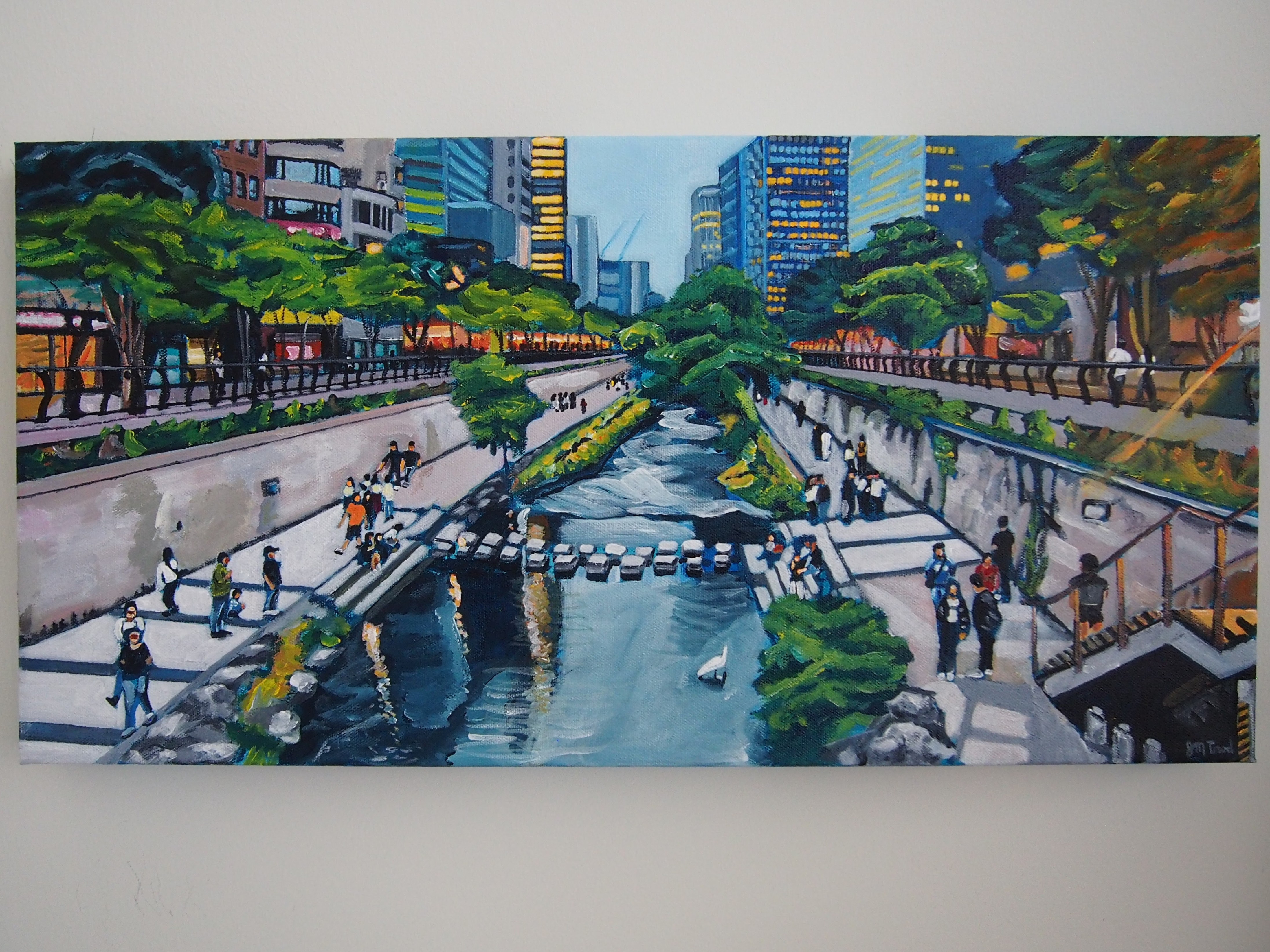 Cheonggyecheon (12" x 24" x 1.5")