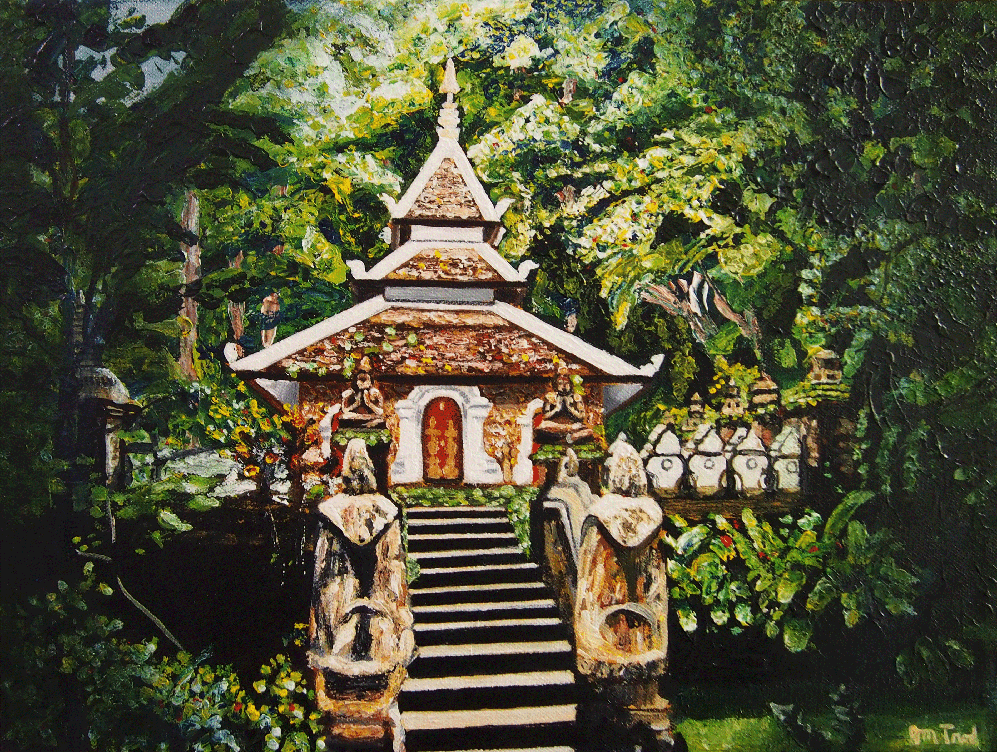 Wat Pha Lat (12" x 16" x 0.75")