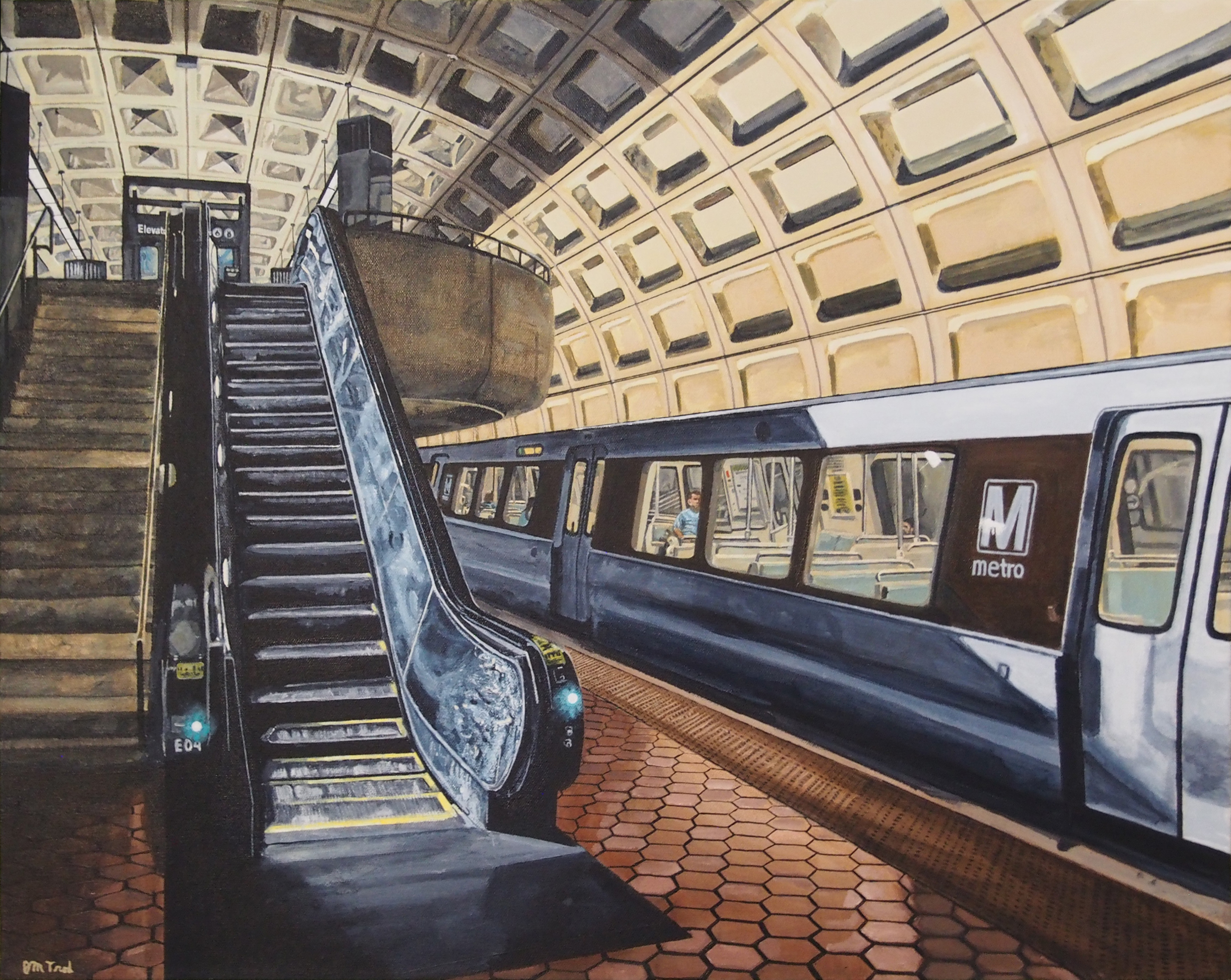 Metro Before Sunrise (24" x 30" x 1.5")