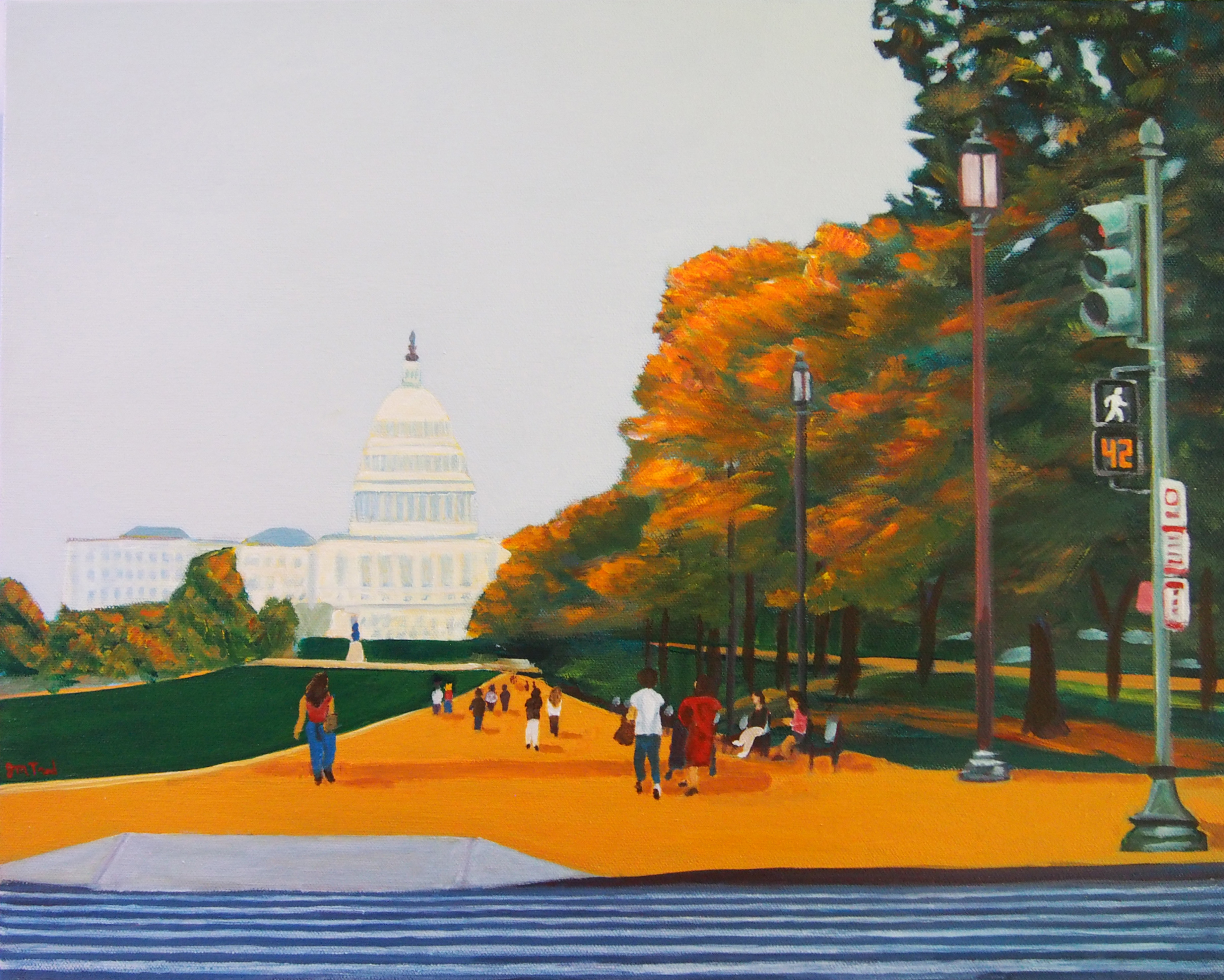 Fall on the Mall (16" x 20" x 0.75")