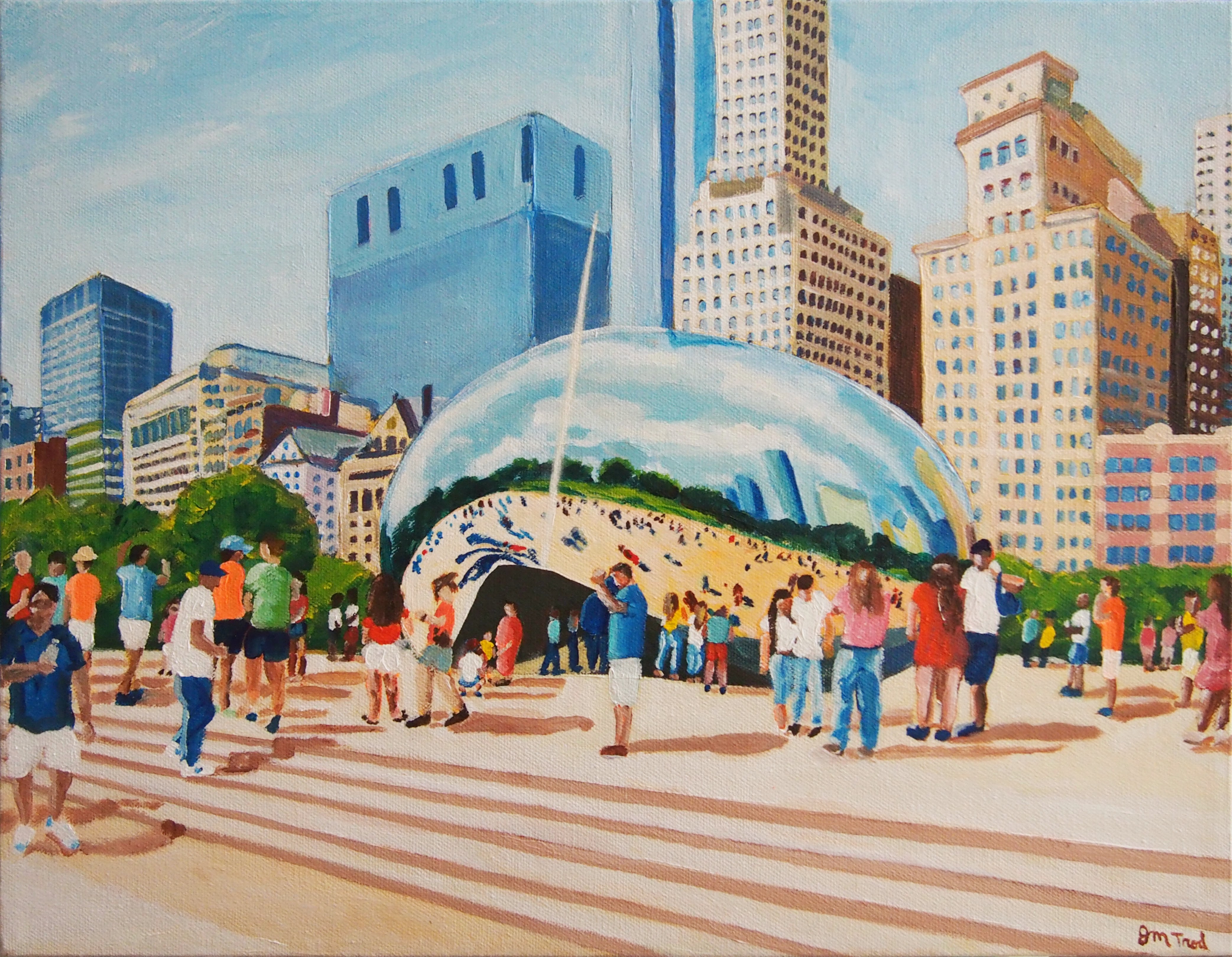Summer at Millennium Park (14" x 18" x 0.75")