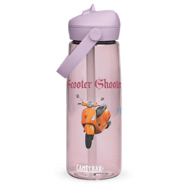 Flip straw water bottle