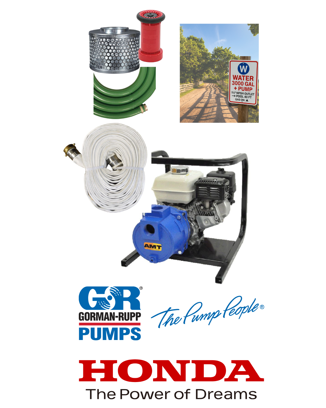 5.0 HP Honda GX160 Fire Pump Package