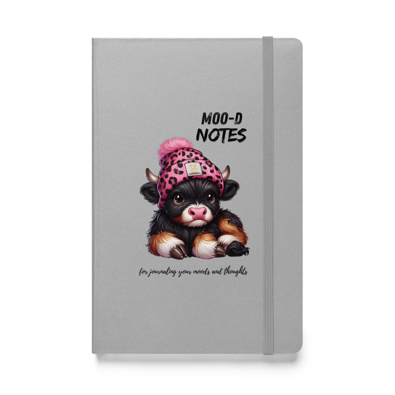 Moo-D Notes Journal Highland Cow Black