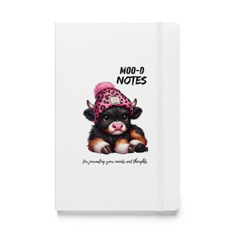 Moo-D Notes Journal Highland Cow Black
