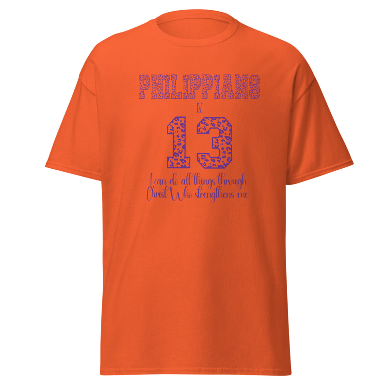 Leopard Print Unisex Classic Tee Based On Philippians 4:13