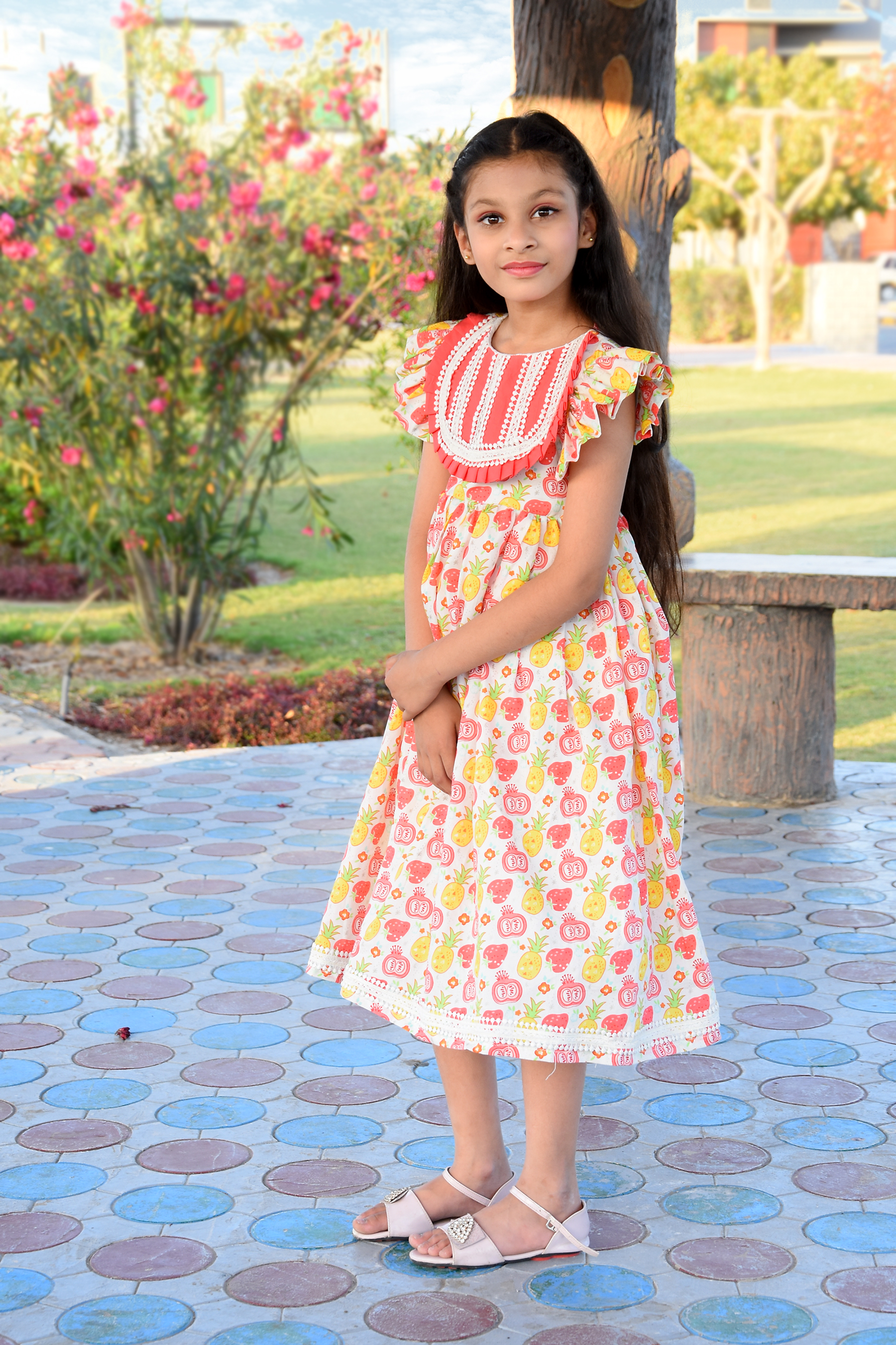 Girls' Floral Summer Dress