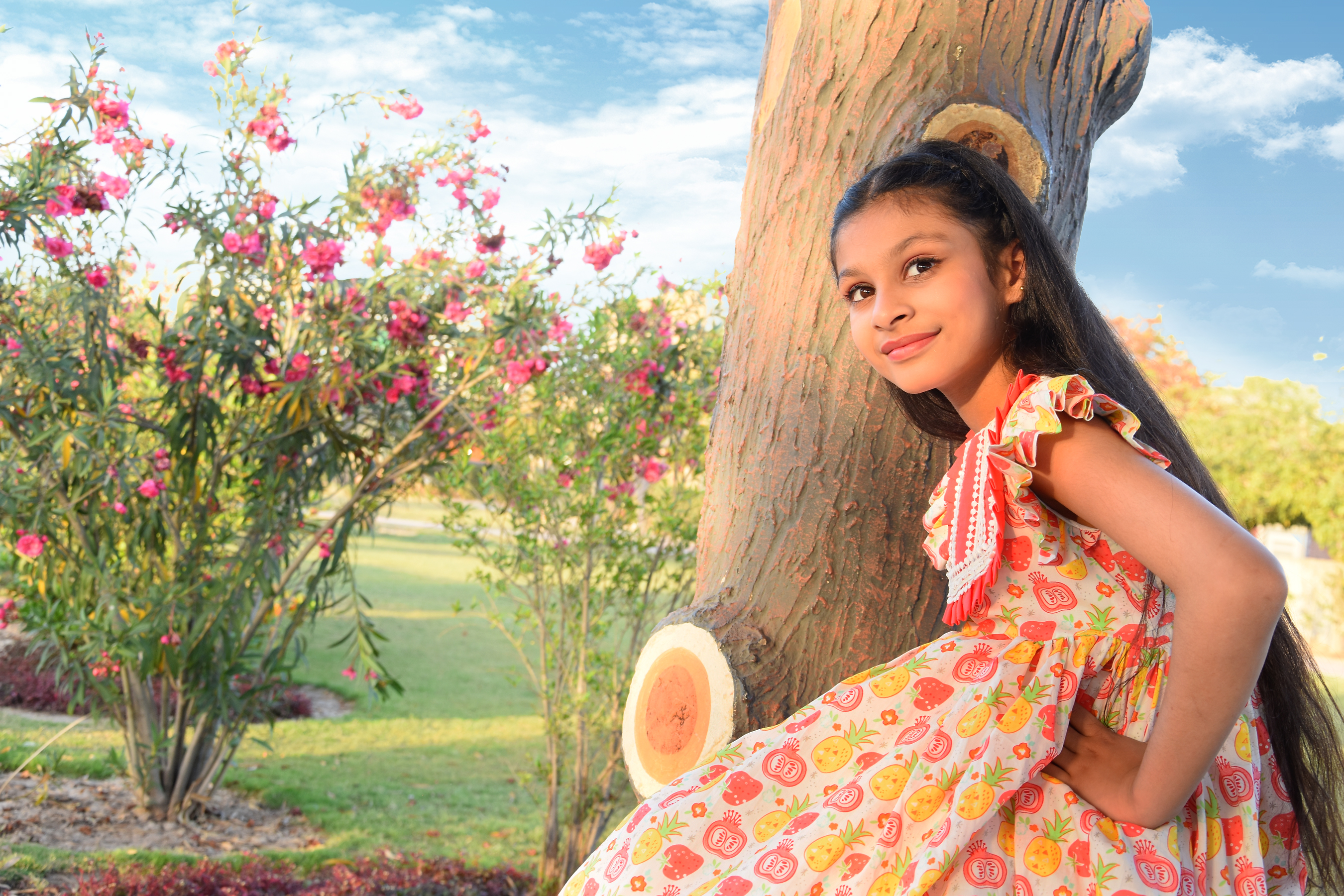 Girls' Floral Summer Dress