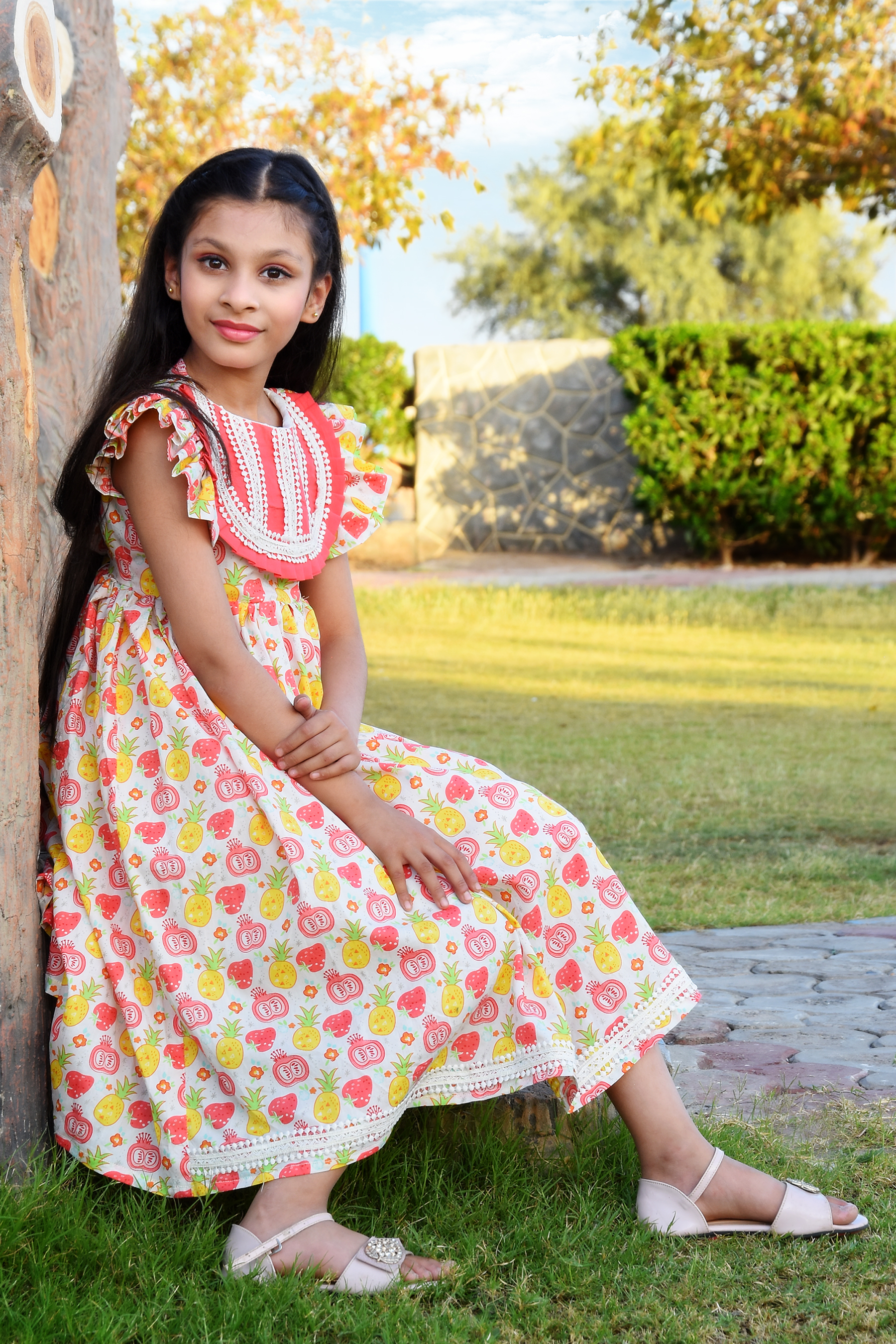 Girls' Floral Summer Dress