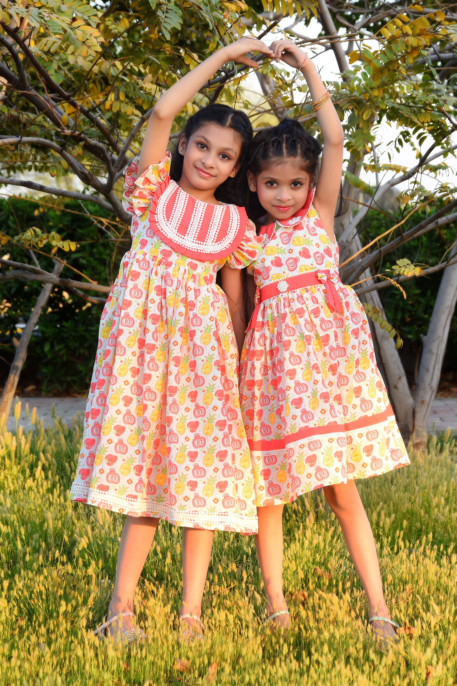 Girls' Floral Print Dress