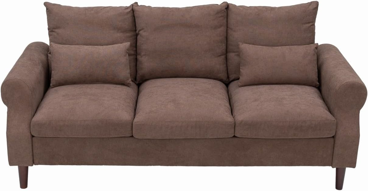 Modern Loveseat Sofas for Living Room, Fabric Couch with Solid Wood, Metal, Removable Cover, Small Sofas Couches for Small Spaces,Easy to Install