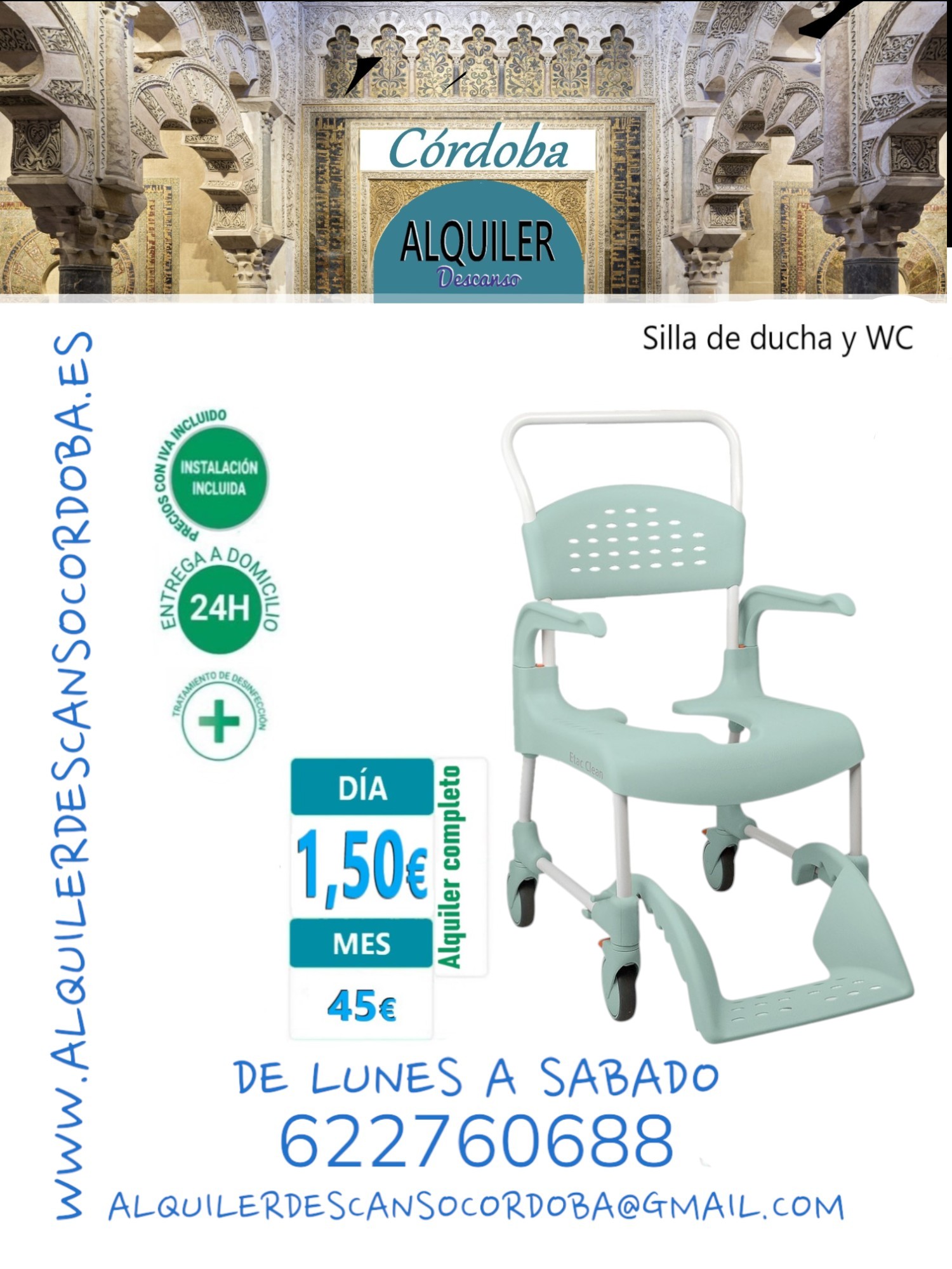 Silla de ducha y WC