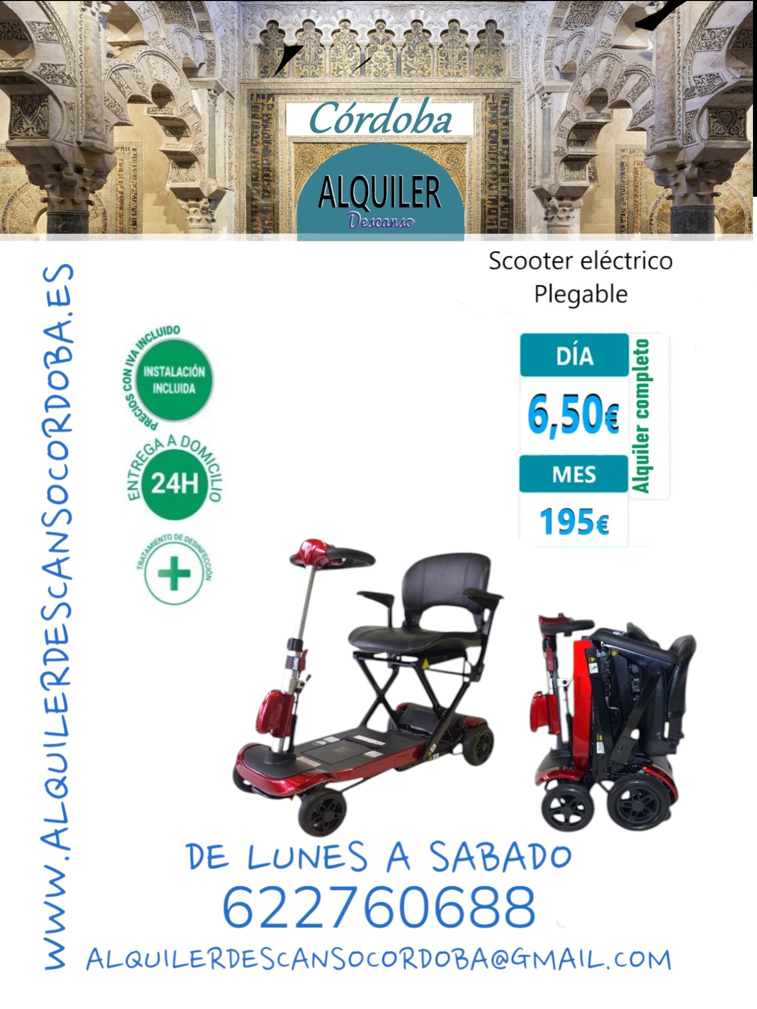 Scooter eléctrico plegable ligero