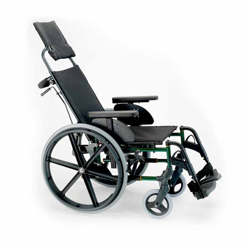 Silla de ruedas grandes respaldo reclinable