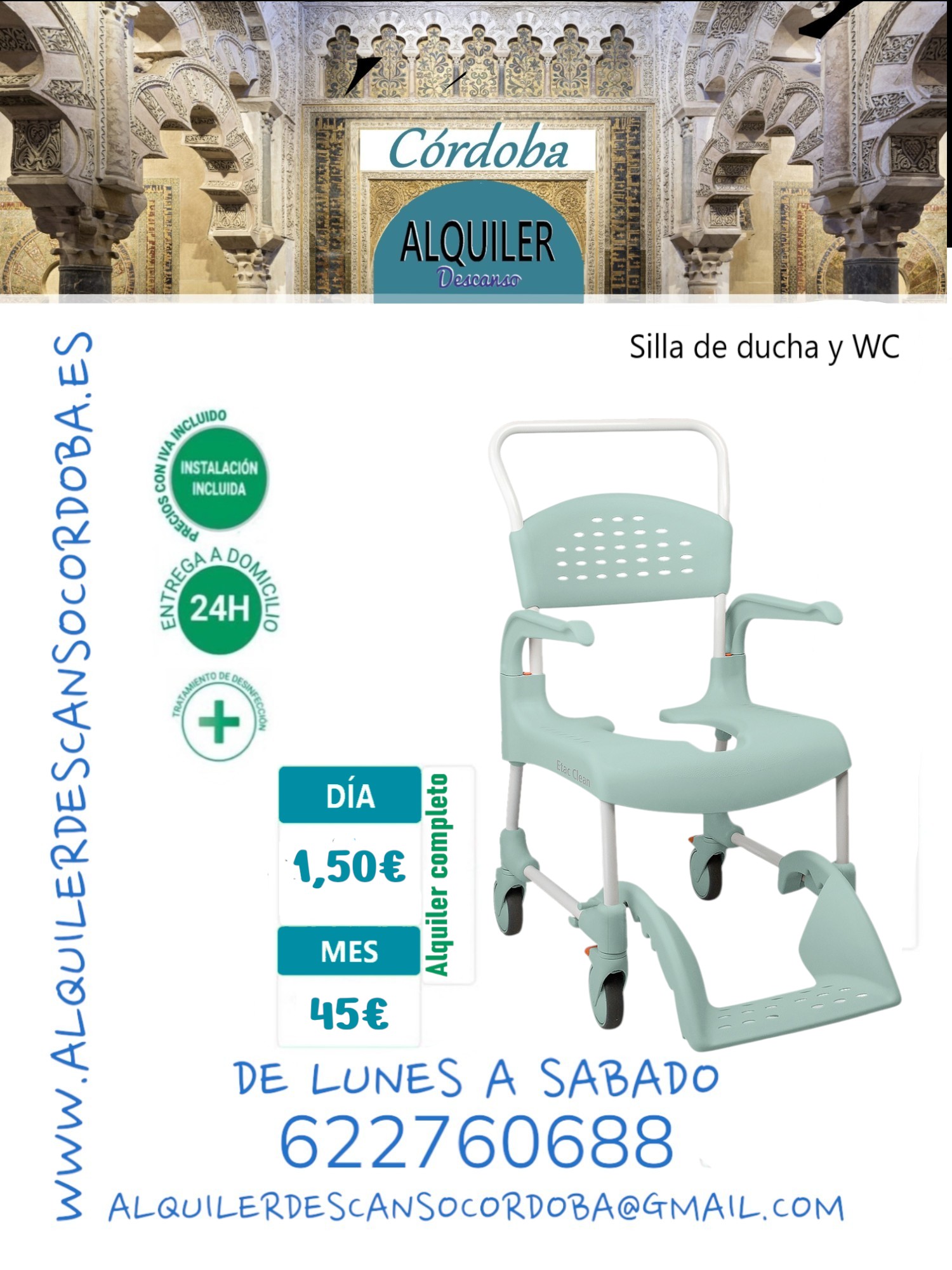 Silla de ducha y WC
