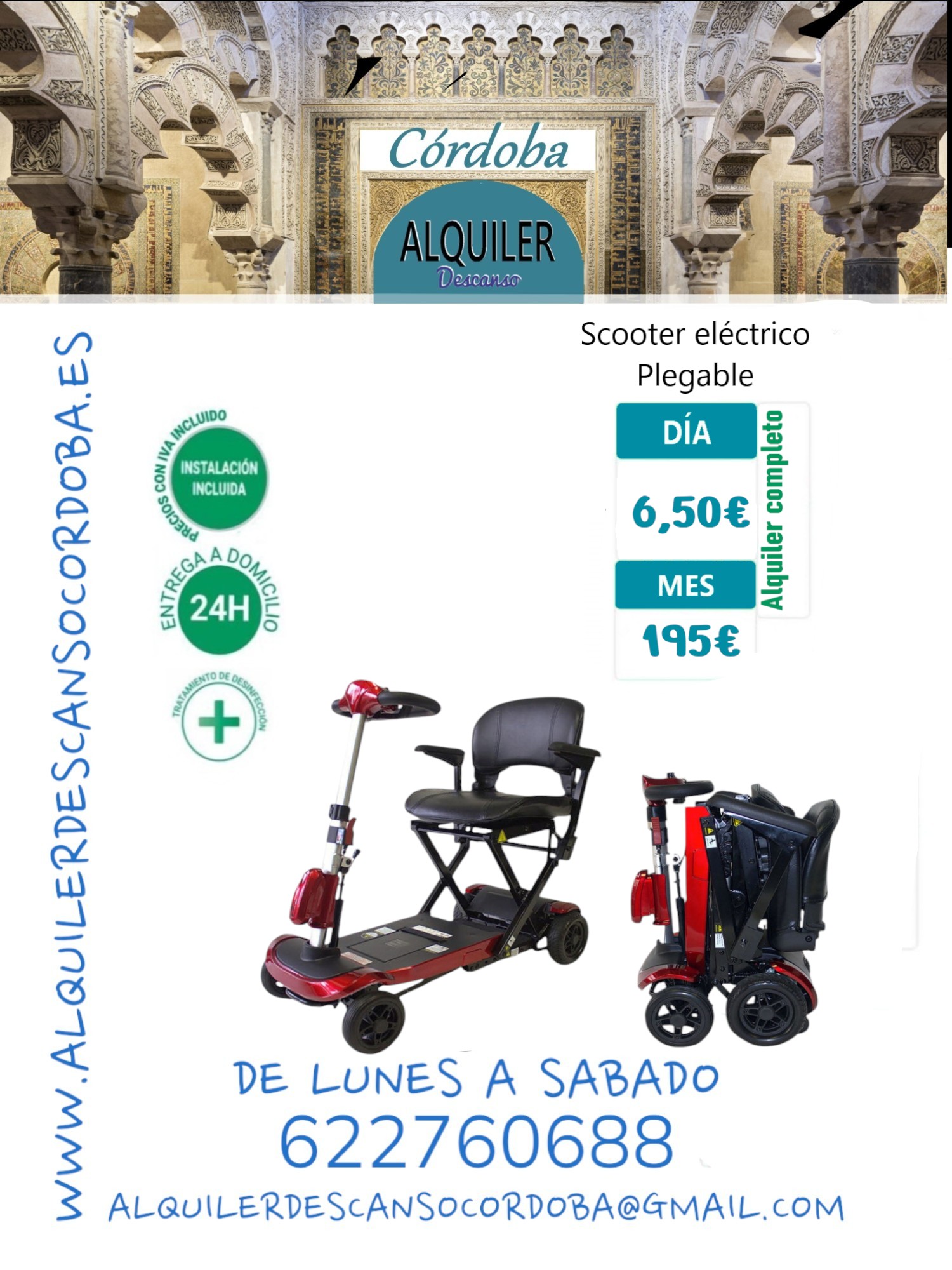 Scooter eléctrico plegable ligero