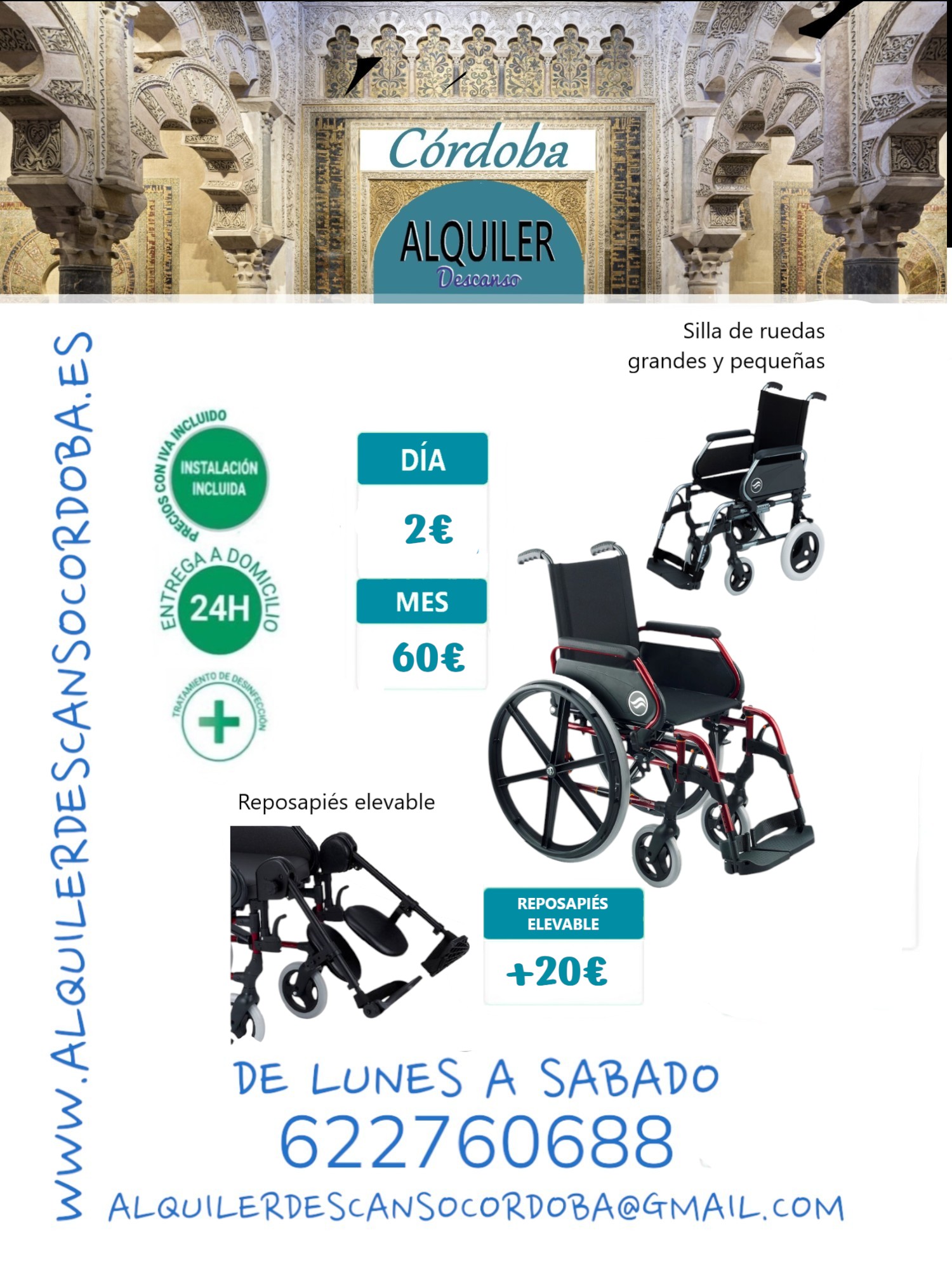 Reposapiés elevable