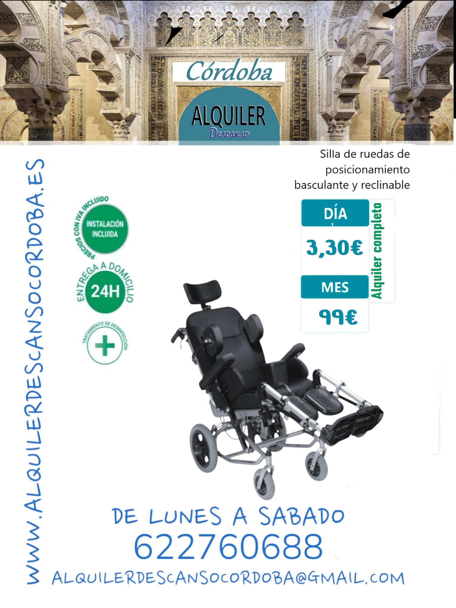 Silla de ruedas multiposición