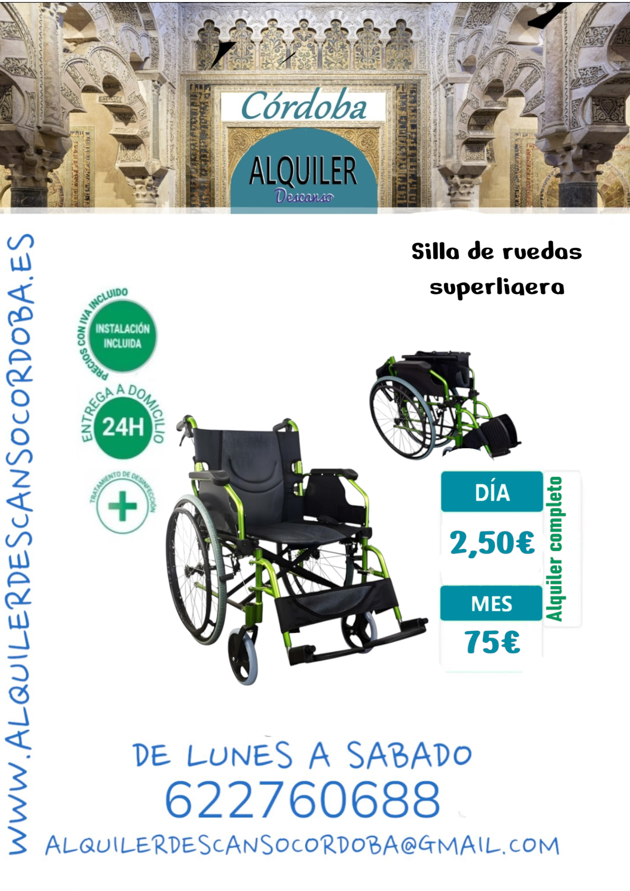 Silla de ruedas superligera