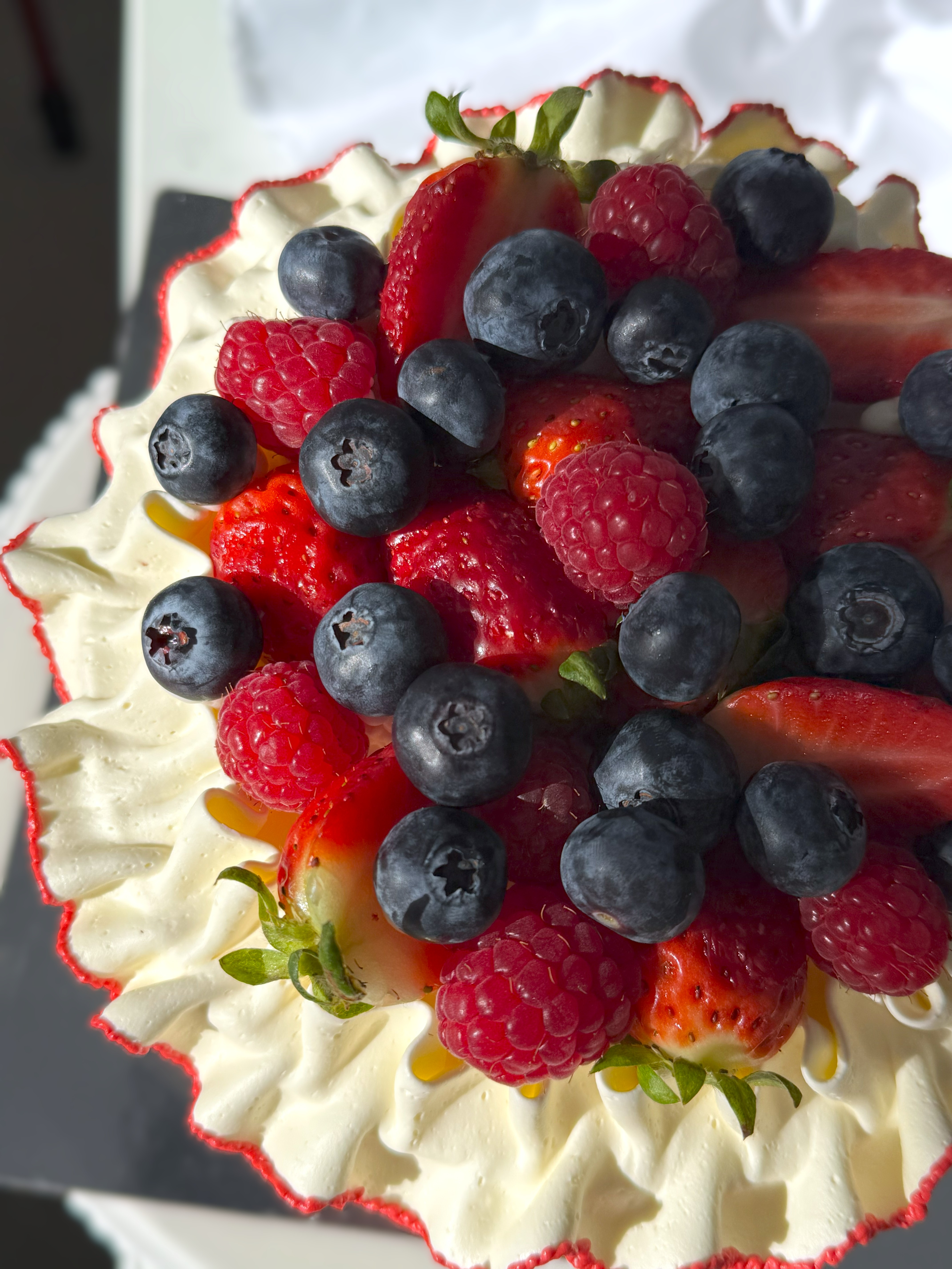 Bento torta s ovocným zdobením