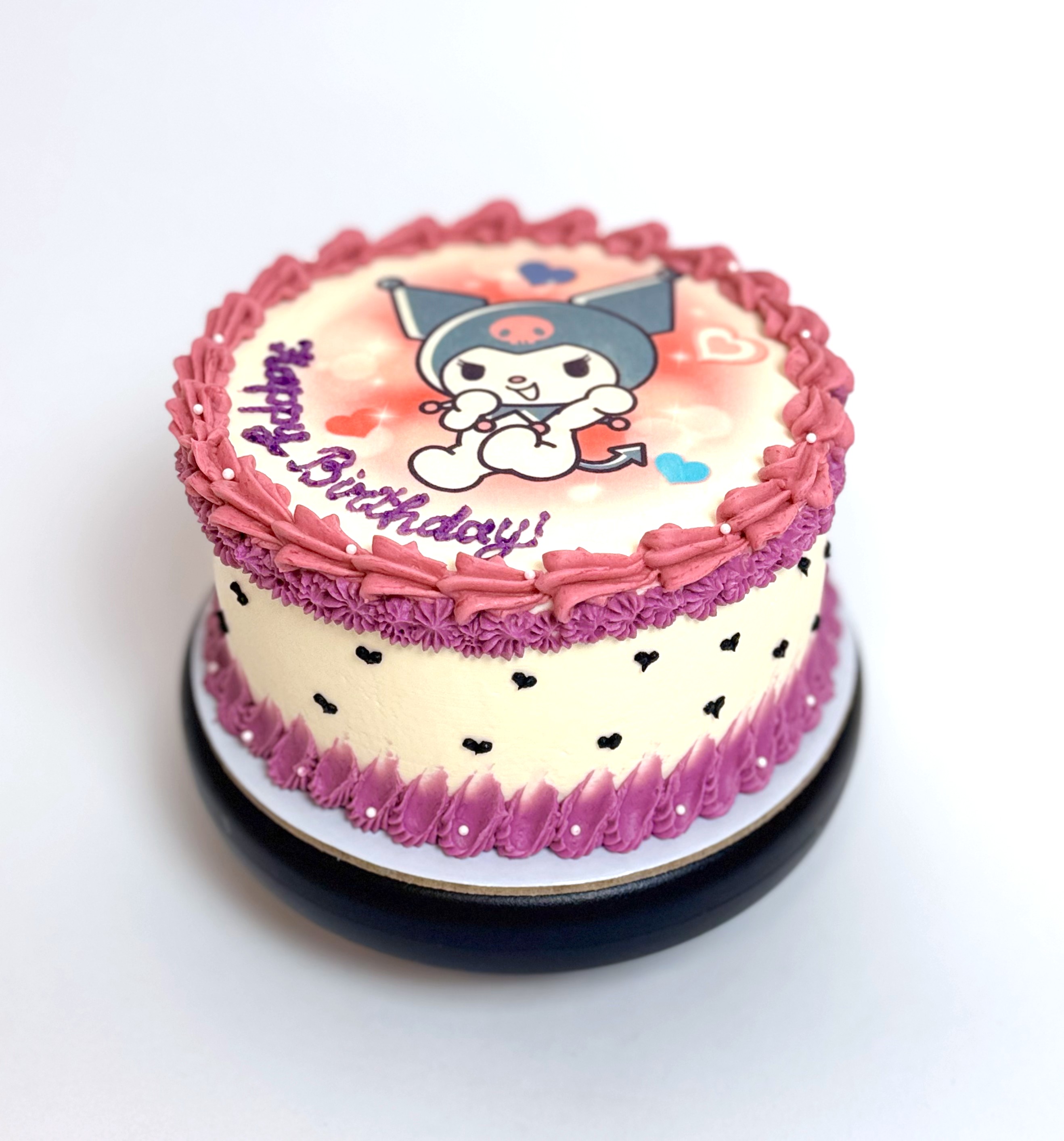 Bento torta Kuromi – jedlá tlač na kréme