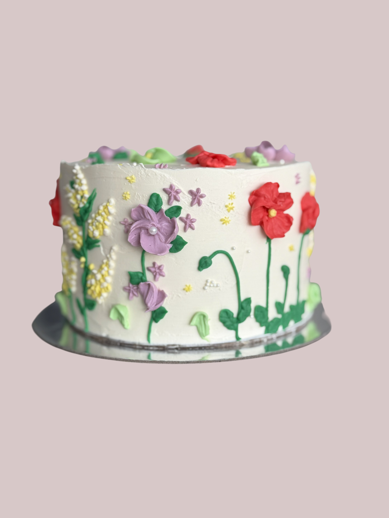 Flower Cake – torta  s ručne zdobenými kvetmi