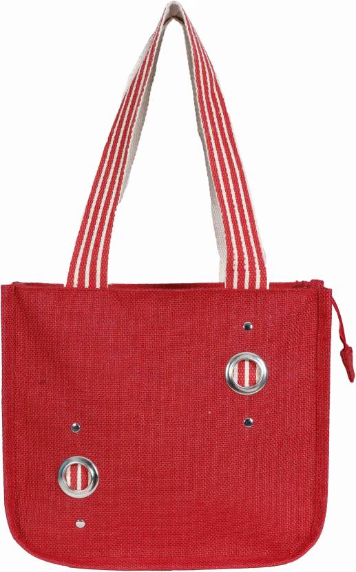 Red Canvas Tote Bag