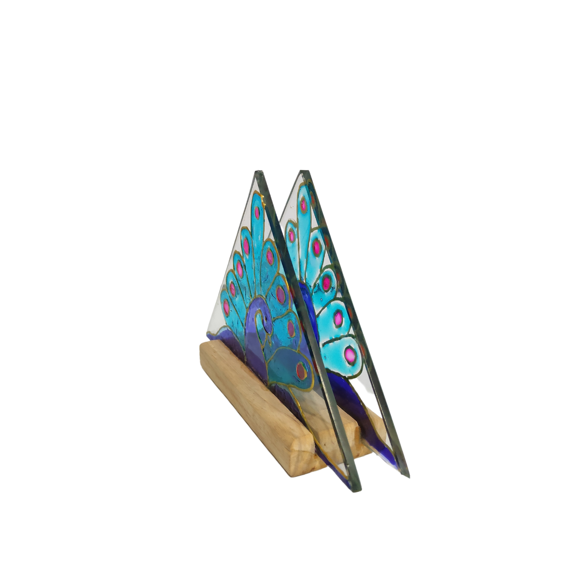 Glass Painted Tissue Holder Model 7