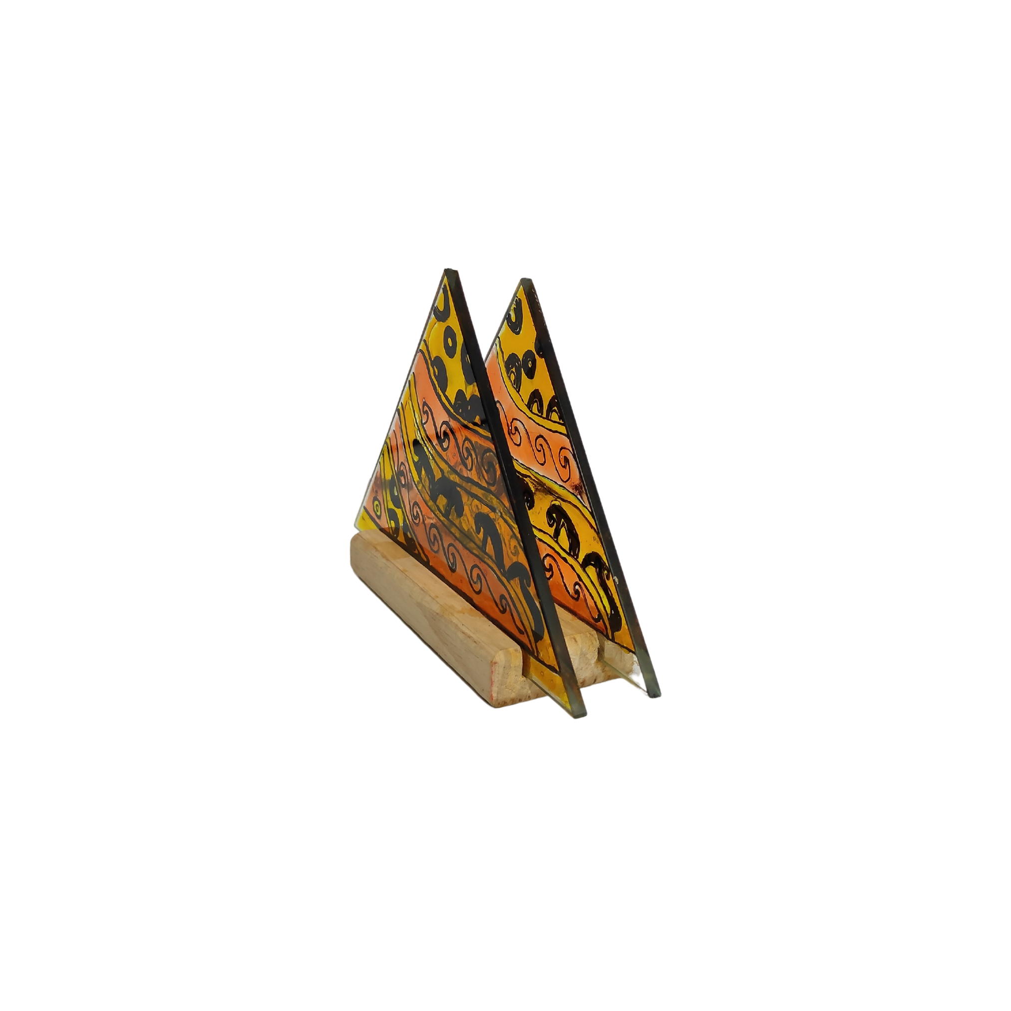 Glass Painted Tissue Holder Model 6