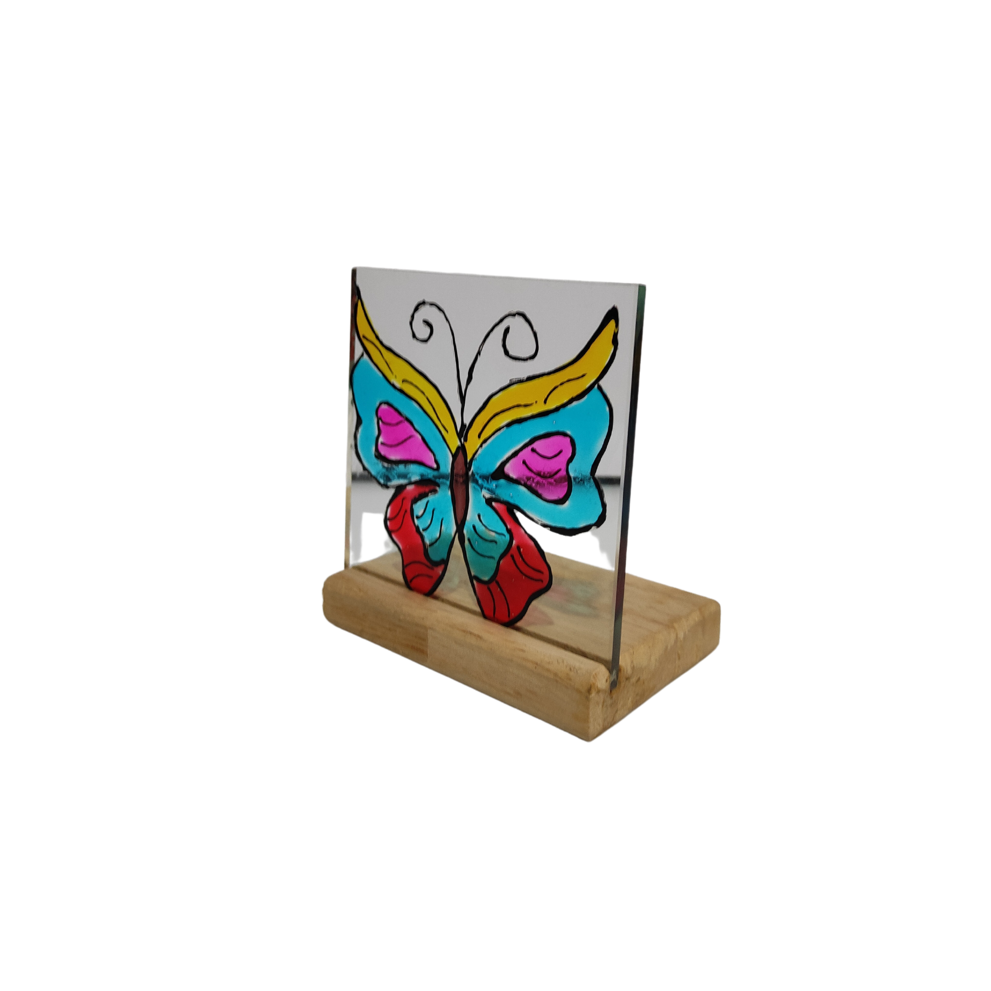 Glass Painted Tea Light Holder Model 5