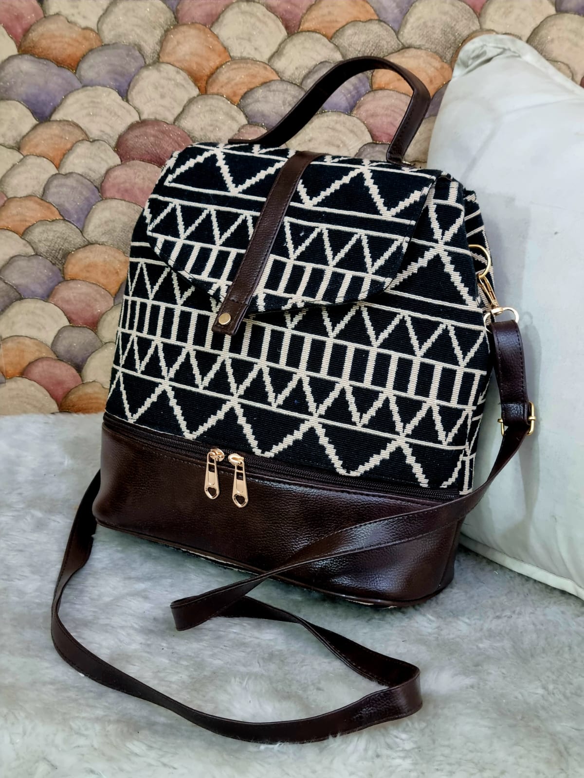 Stylish Geometric Backpack