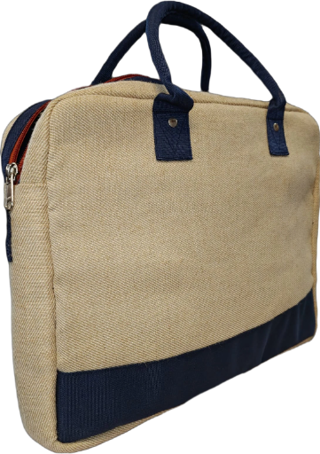 JUTE CANVAS  LAPTOP BAG