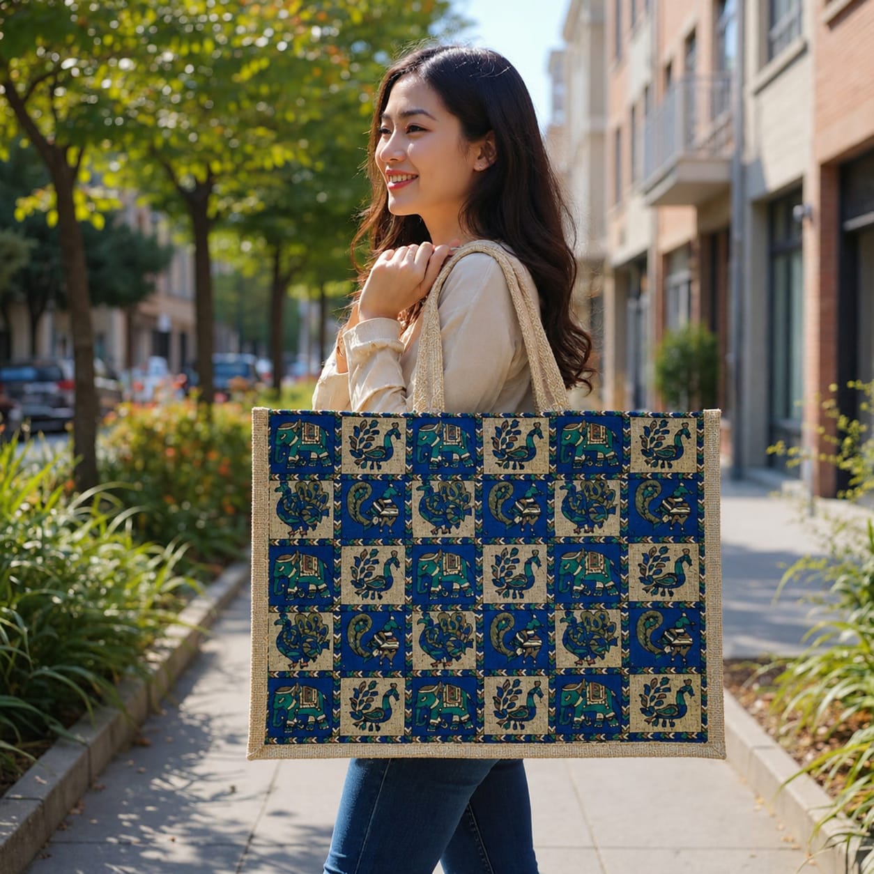  KALAMKARI SHOPPER BAGS XXL