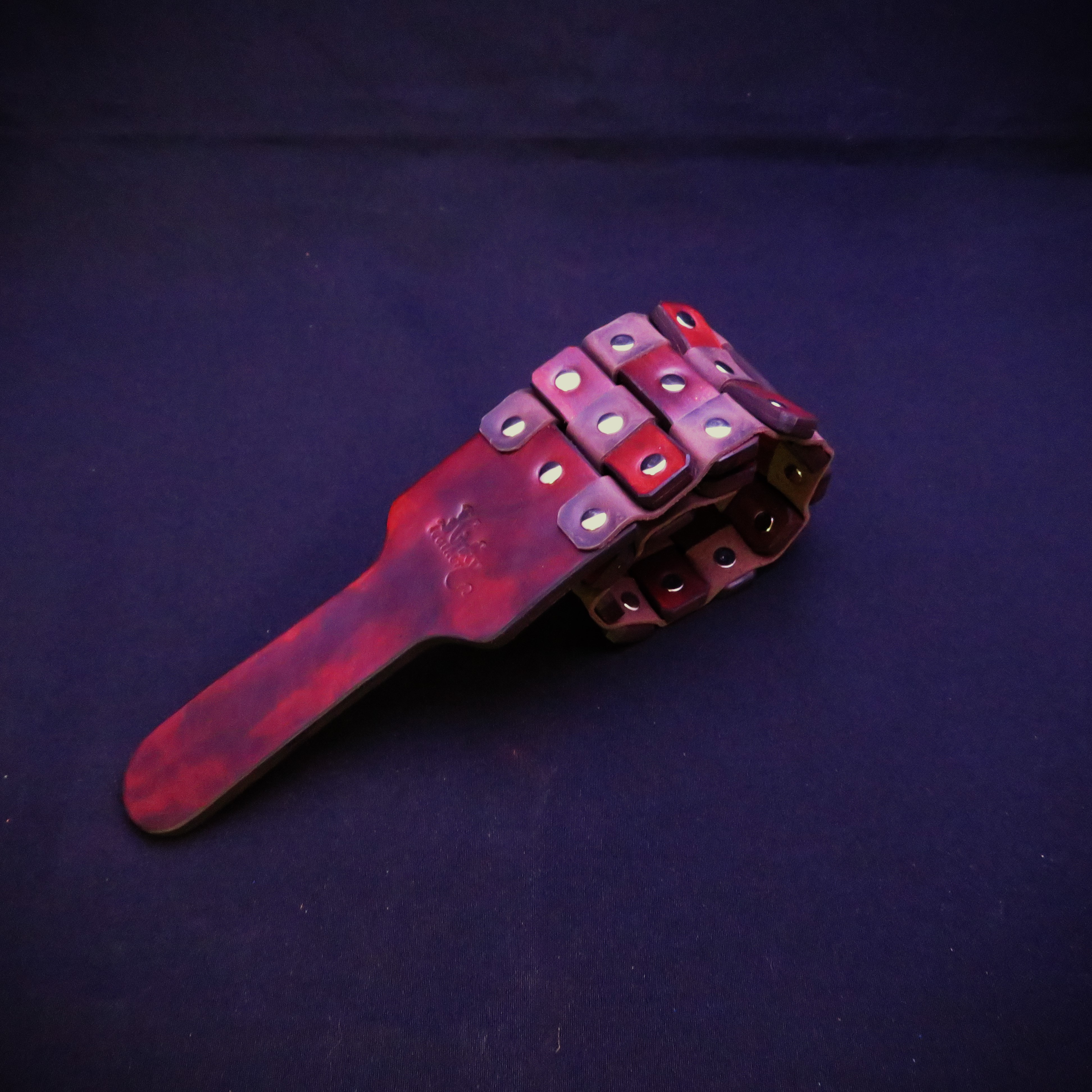 Flexible Brown Leather Spanking Paddle – Handcrafted for Unique Impact