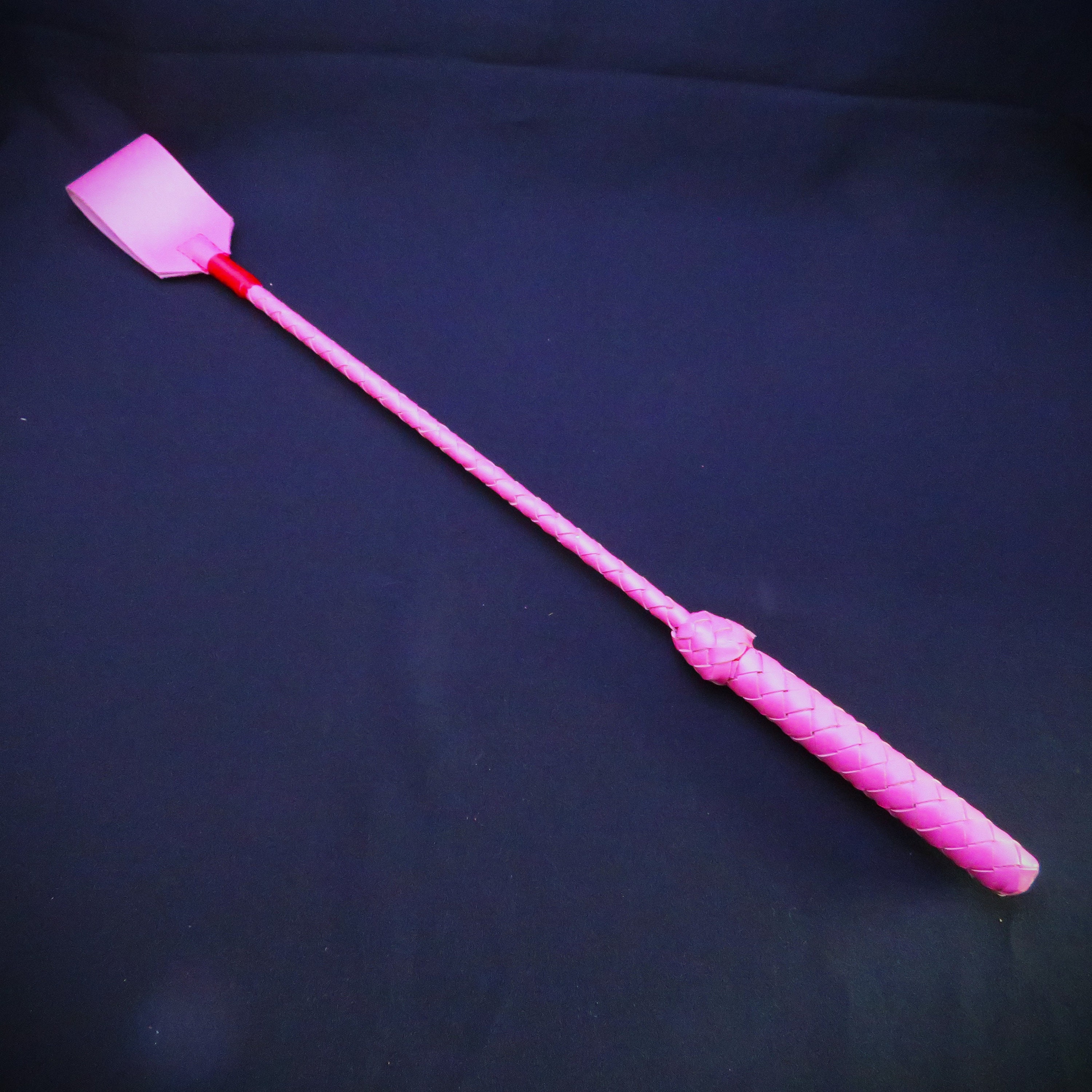 Handmade Pink Leather Riding Crop – Ultimate Control and Sensation