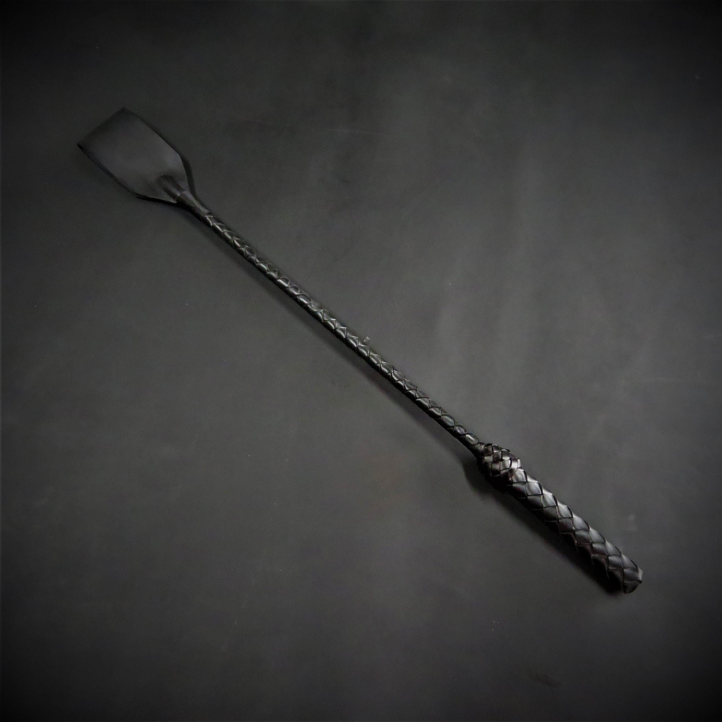Handmade Black Leather Riding Crop – Ultimate Control and Impact