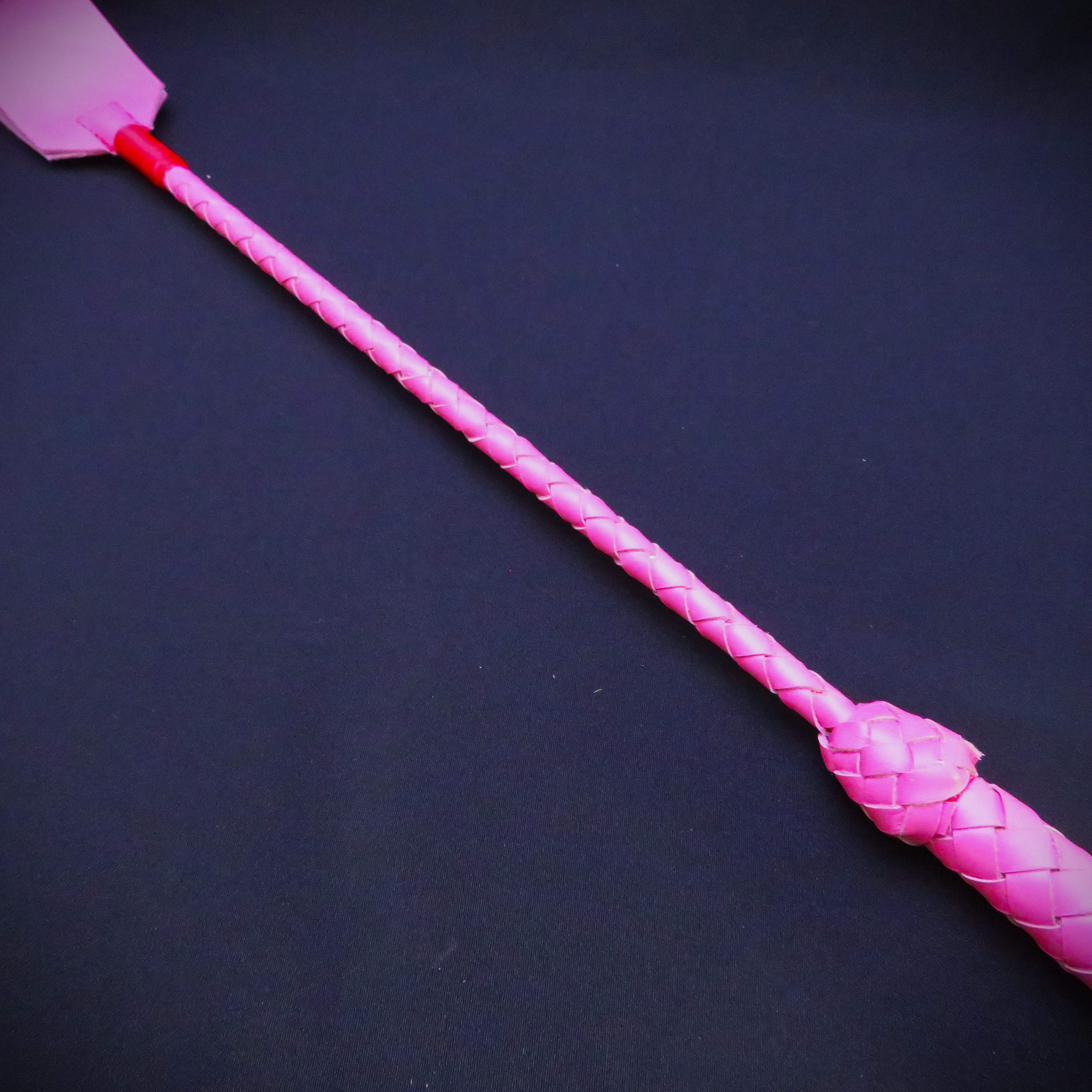 Handmade Pink Leather Riding Crop – Ultimate Control and Sensation