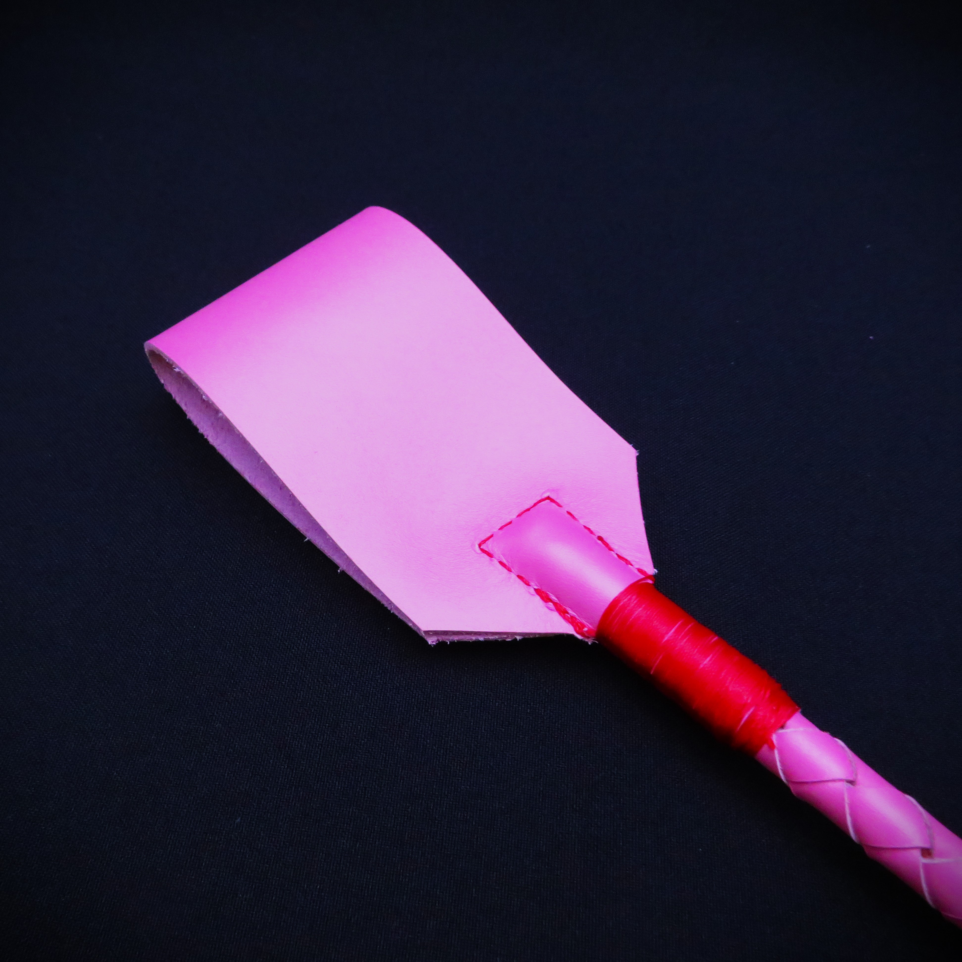Handmade Pink Leather Riding Crop – Ultimate Control and Sensation