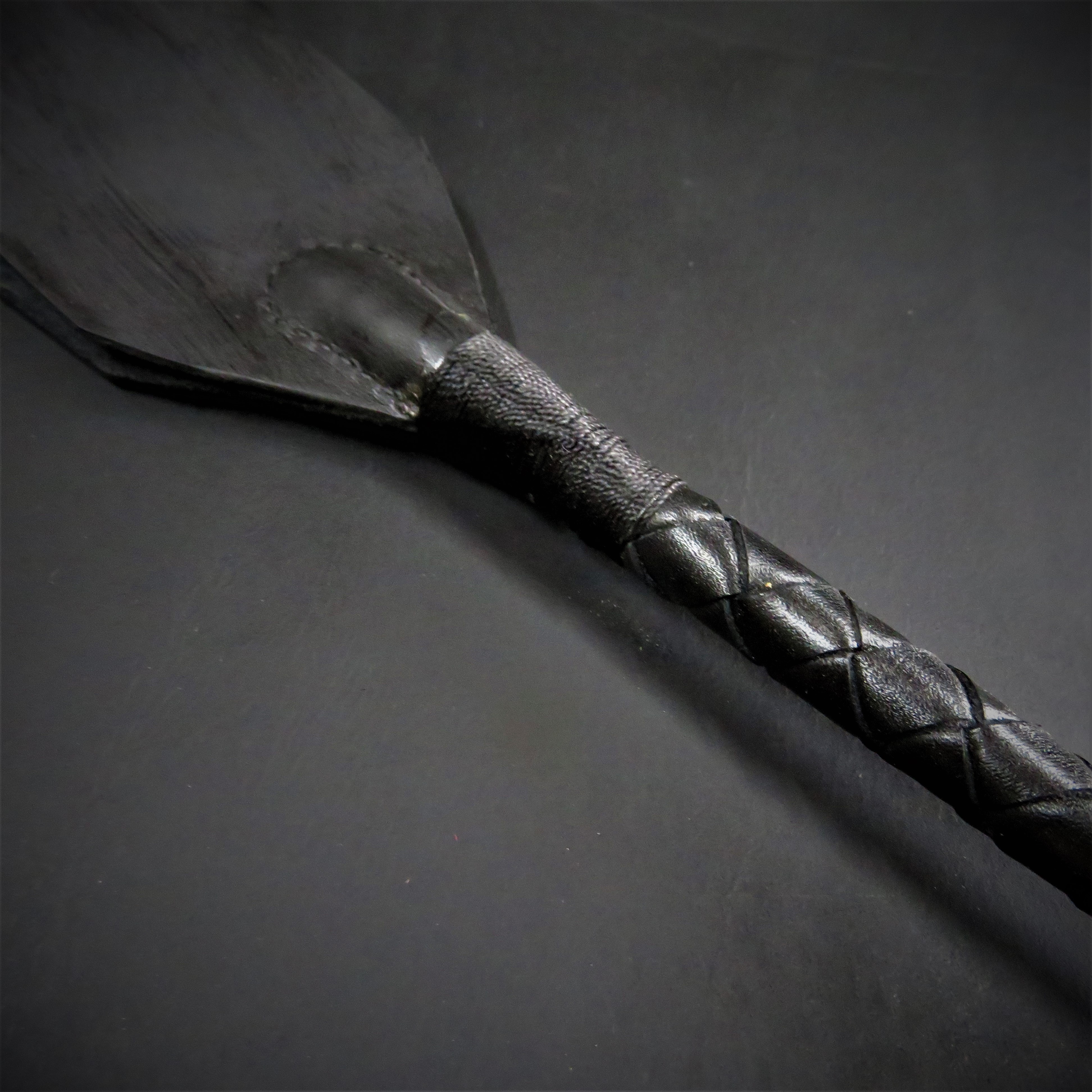 Handmade Black Leather Riding Crop – Ultimate Control and Impact