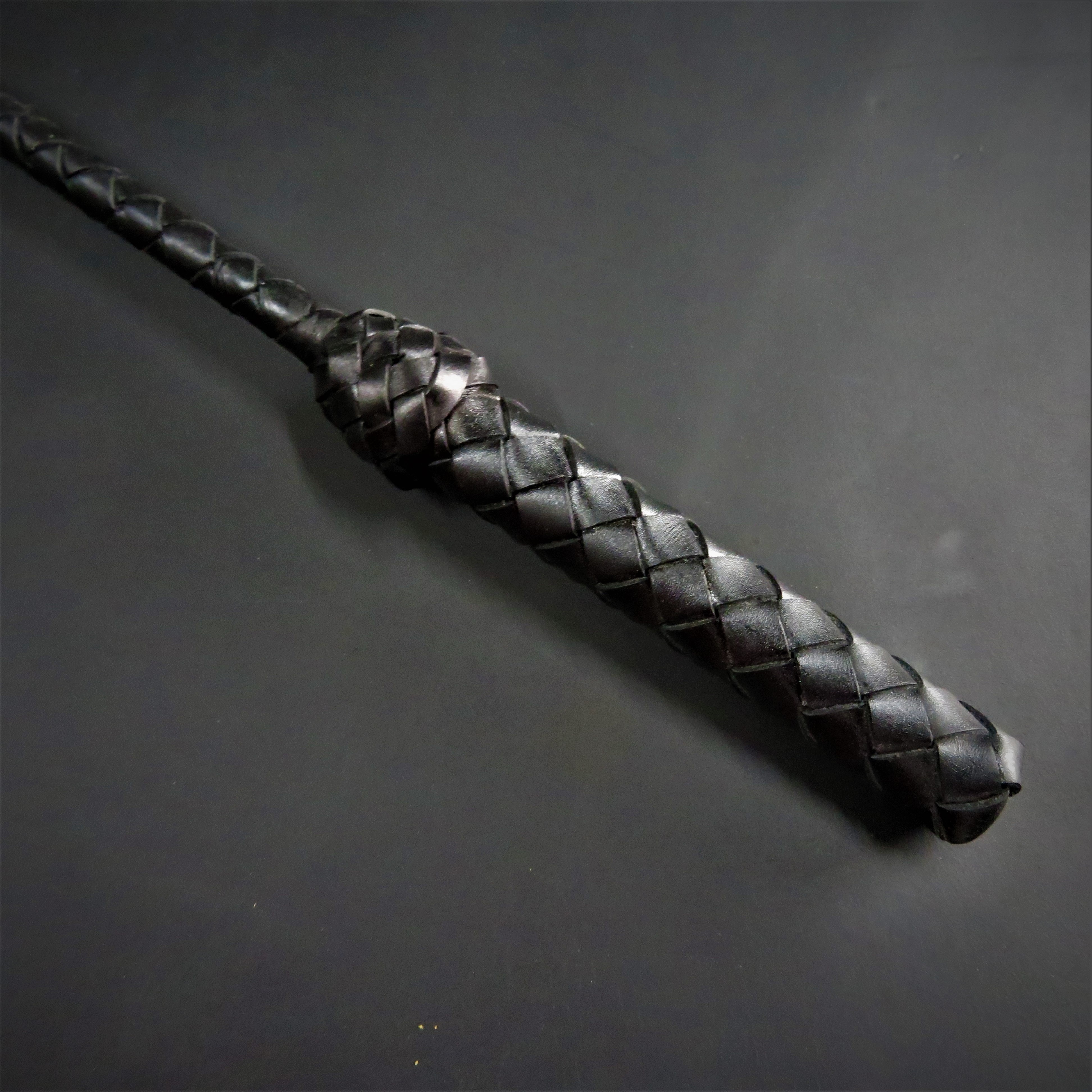 Handmade Black Leather Riding Crop – Ultimate Control and Impact