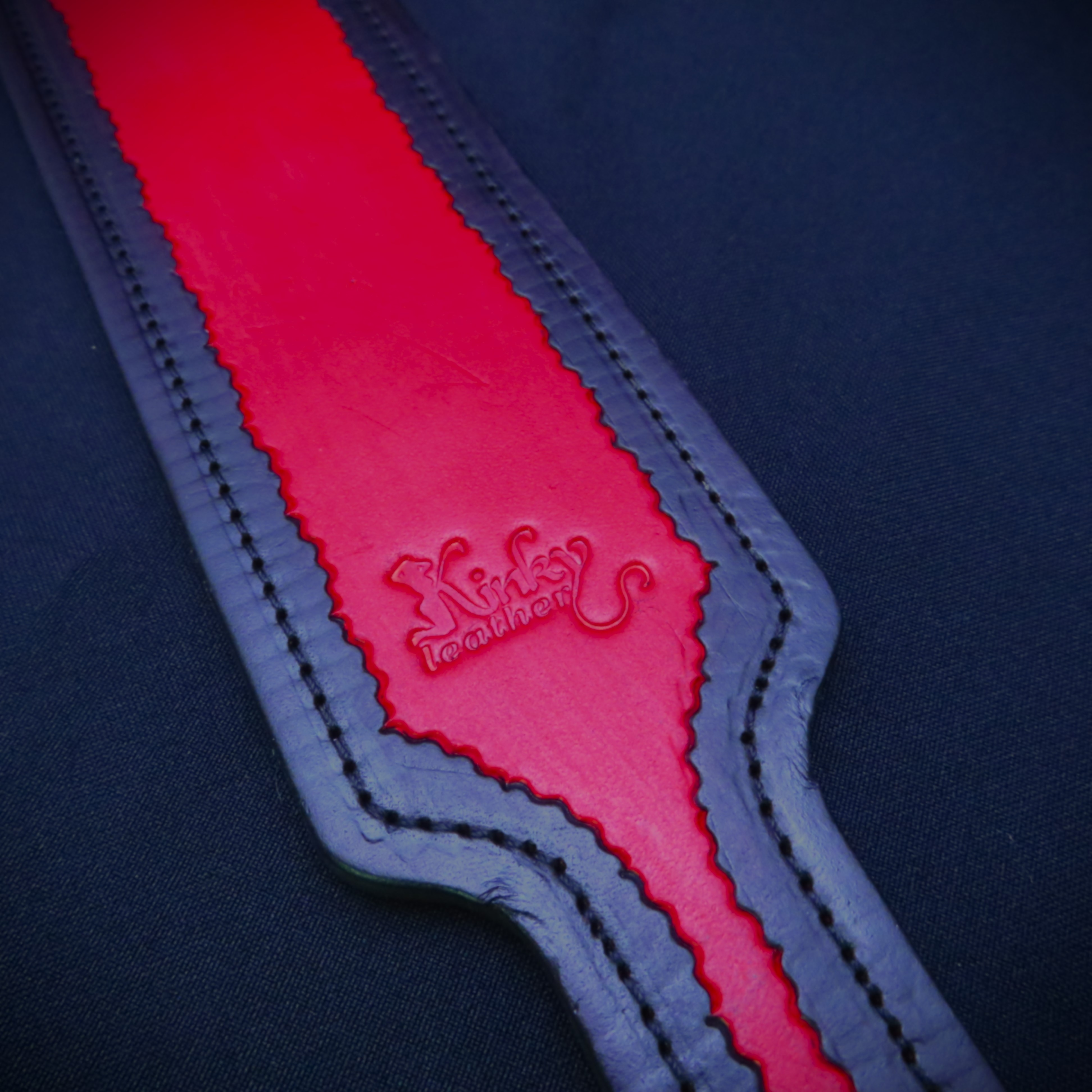 Handcrafted Black & Red Leather Spanking Paddle – Elegant & Impactful BDSM Accessory