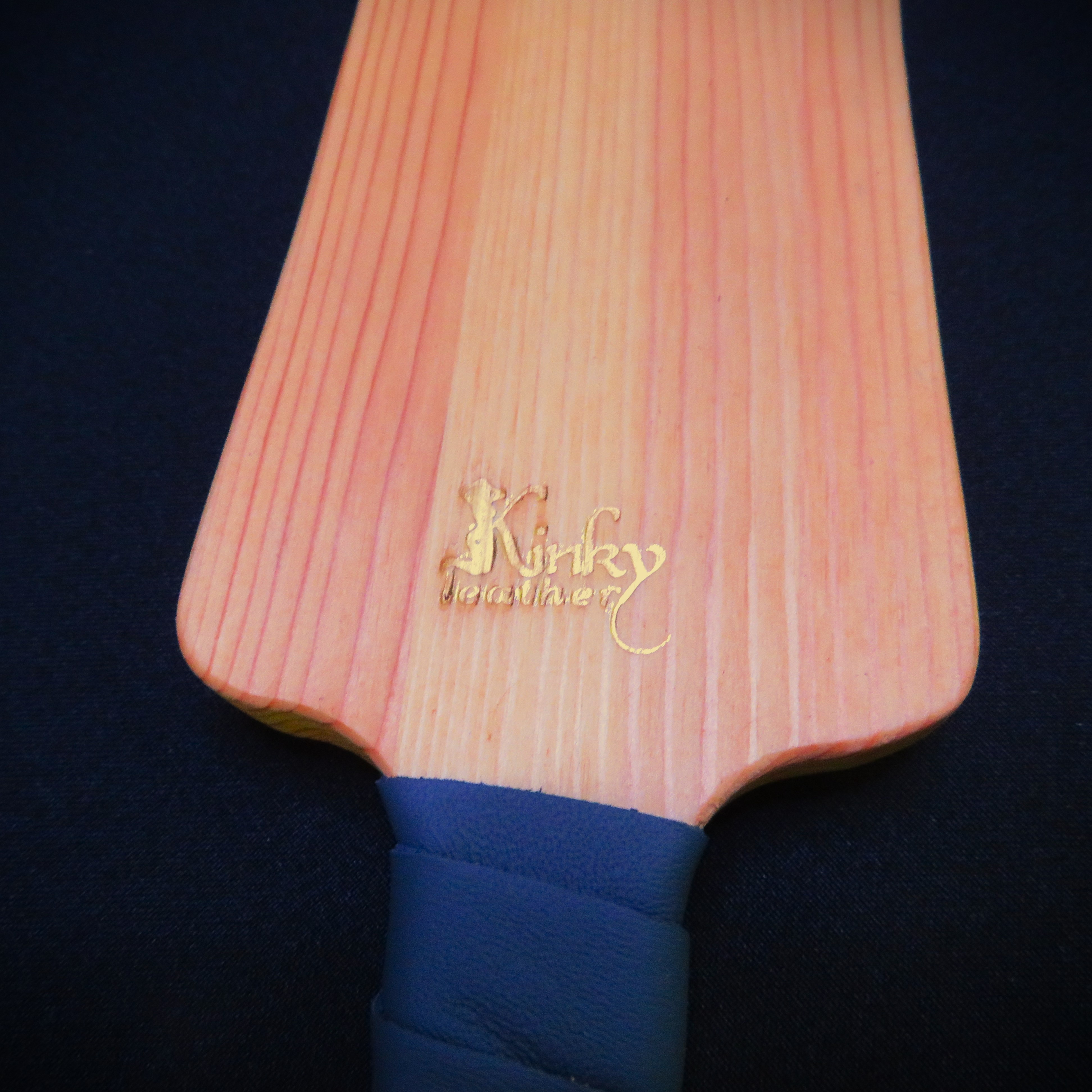 Handcrafted Wood Spanking Paddle – Premium Leather-Wrapped Handle